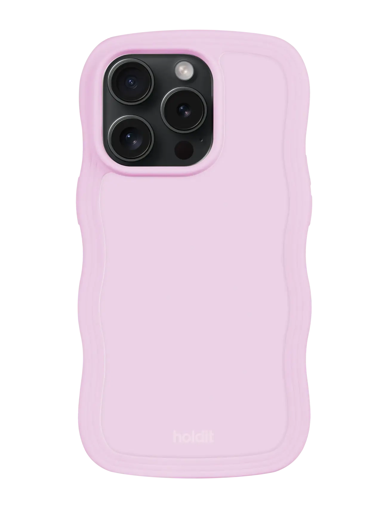 Holdit Wavy Case Lilac, Mænd, Bølget Mobilcover, Pink, Str: IPHONE 14PRO MAX