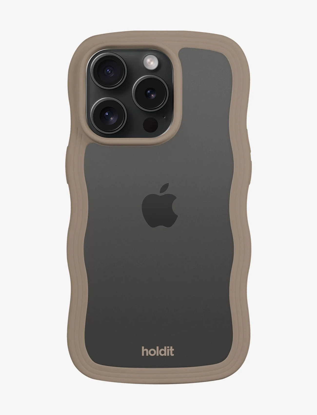Holdit - Wavy Case iPhone 15 Pro - mažiausios kainos - mocha brown/transparent - 1