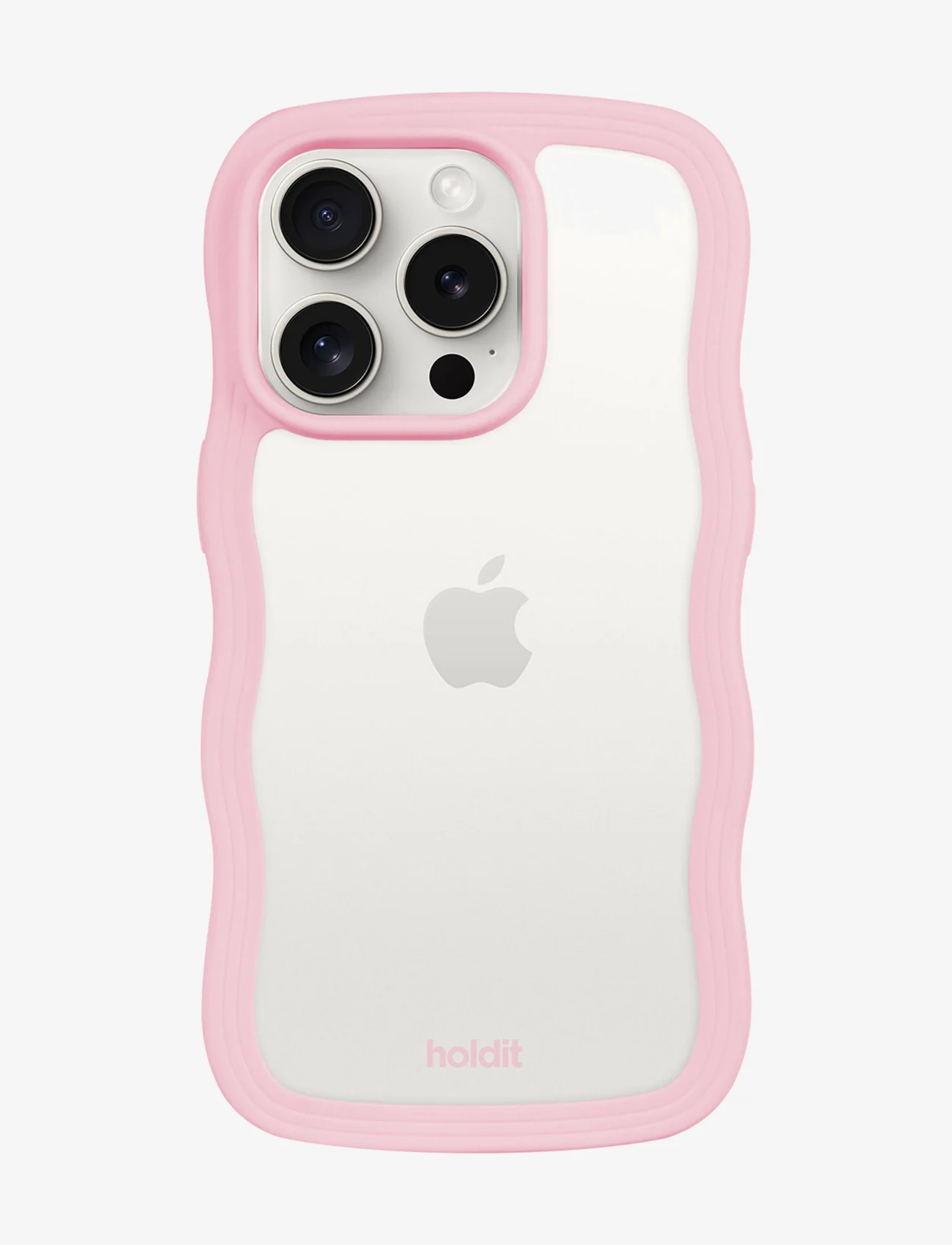 Holdit - Wavy Case iPhone 15 Pro - die niedrigsten preise - pink/transparent - 0