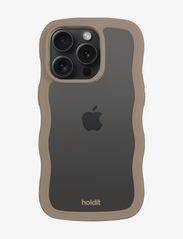 Holdit - Wavy Case iPhone 15 Pro Max - najniższe ceny - mocha brown/transparent - 1