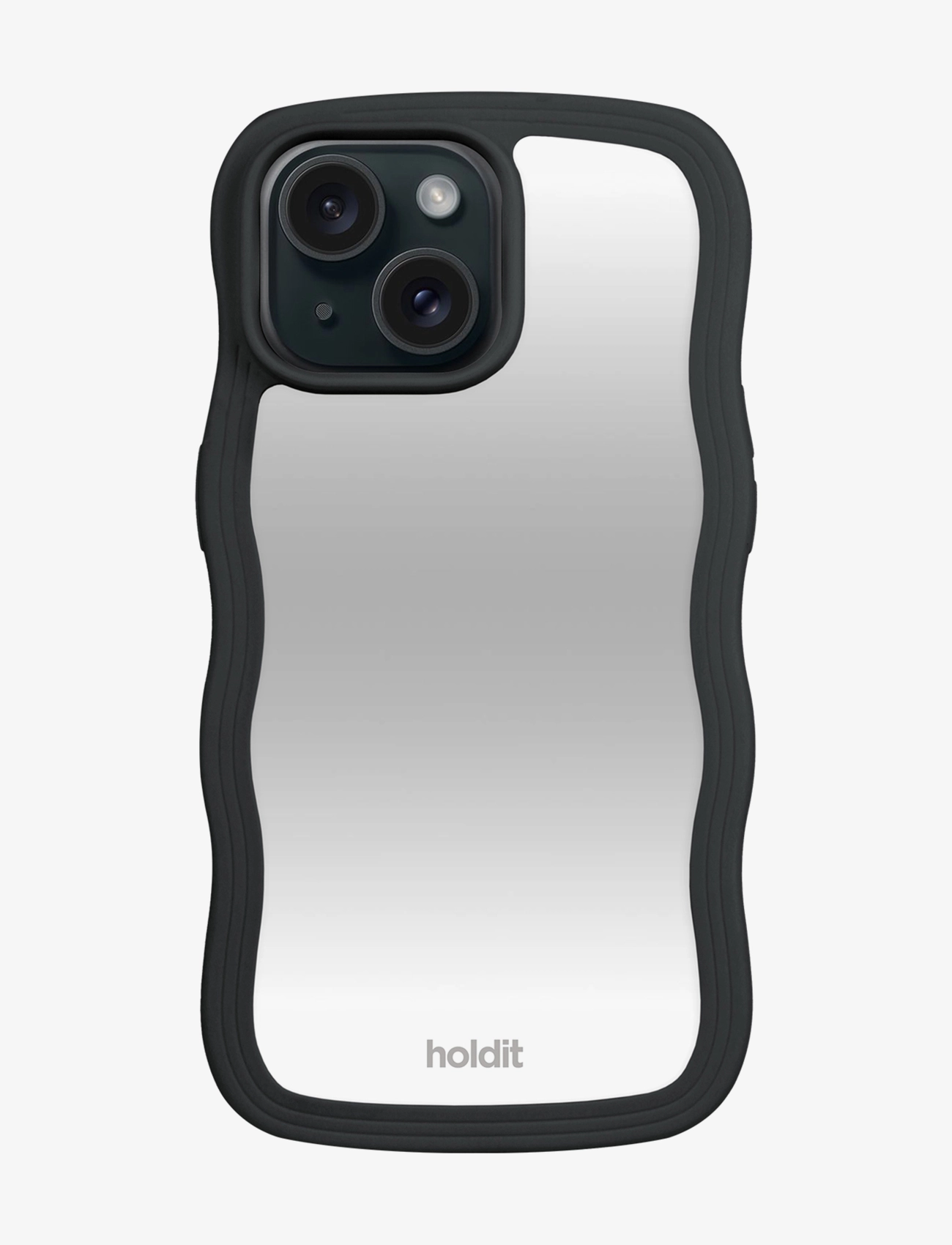 Holdit Wavy Case iPhone Black/Mirror - Accessoires - BLACK/MIRROR / black