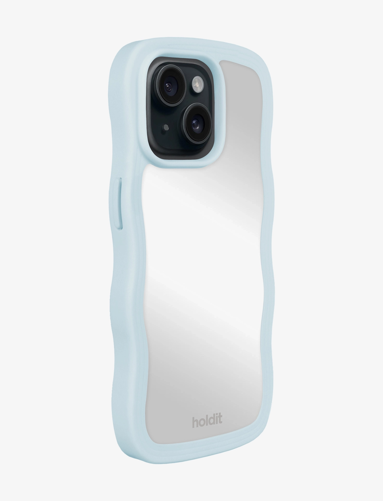 Holdit - Wavy Case iPhone Mineral Blue/Mirror - de laveste prisene - mineral blue/mirror - 1