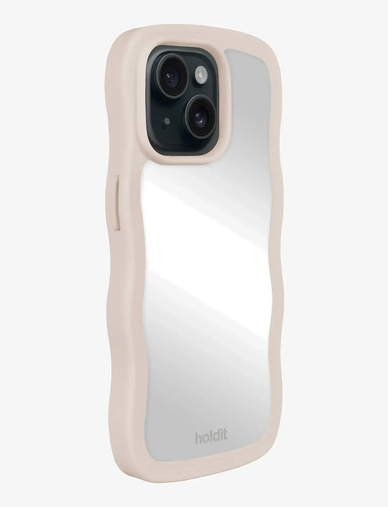 Holdit - Wavy Case iPhone Light Beige/Mirror - laveste priser - light beige/mirror - 1