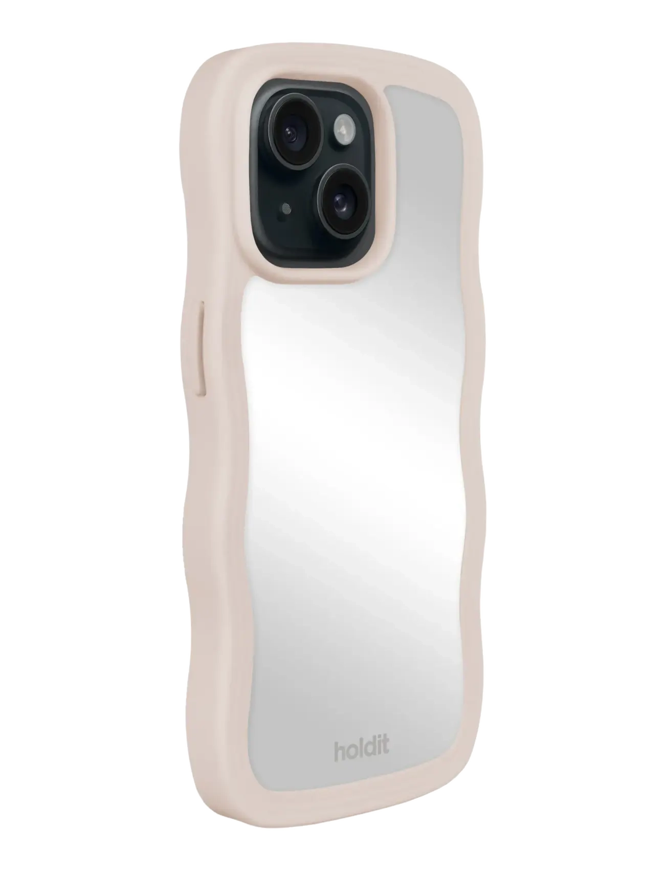 Holdit - Wavy Case iPhone Light Beige/Mirror - laveste priser - light beige/mirror - 1