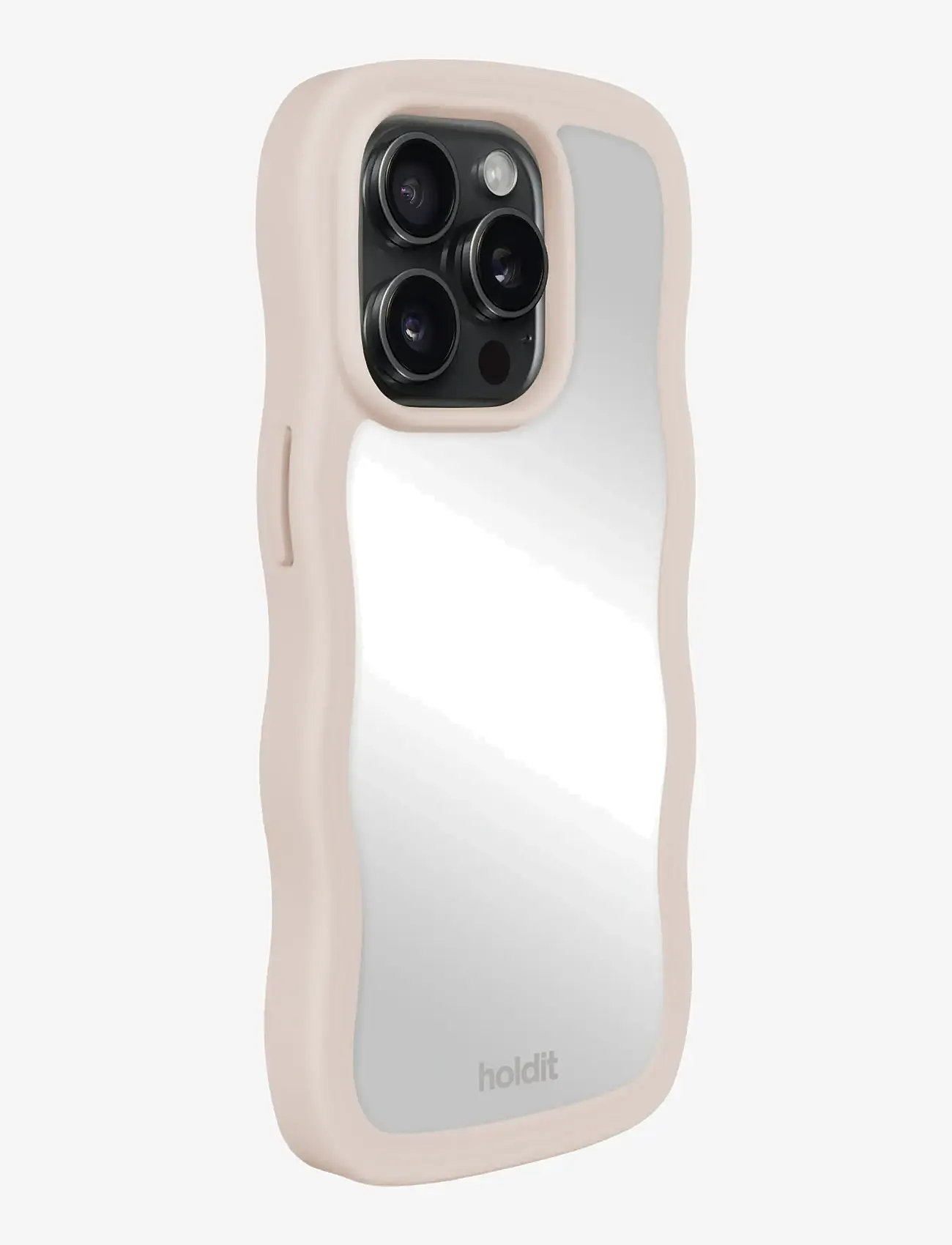 Holdit - Wavy Case iPhone Light Beige/Mirror - laveste priser - light beige/mirror - 1