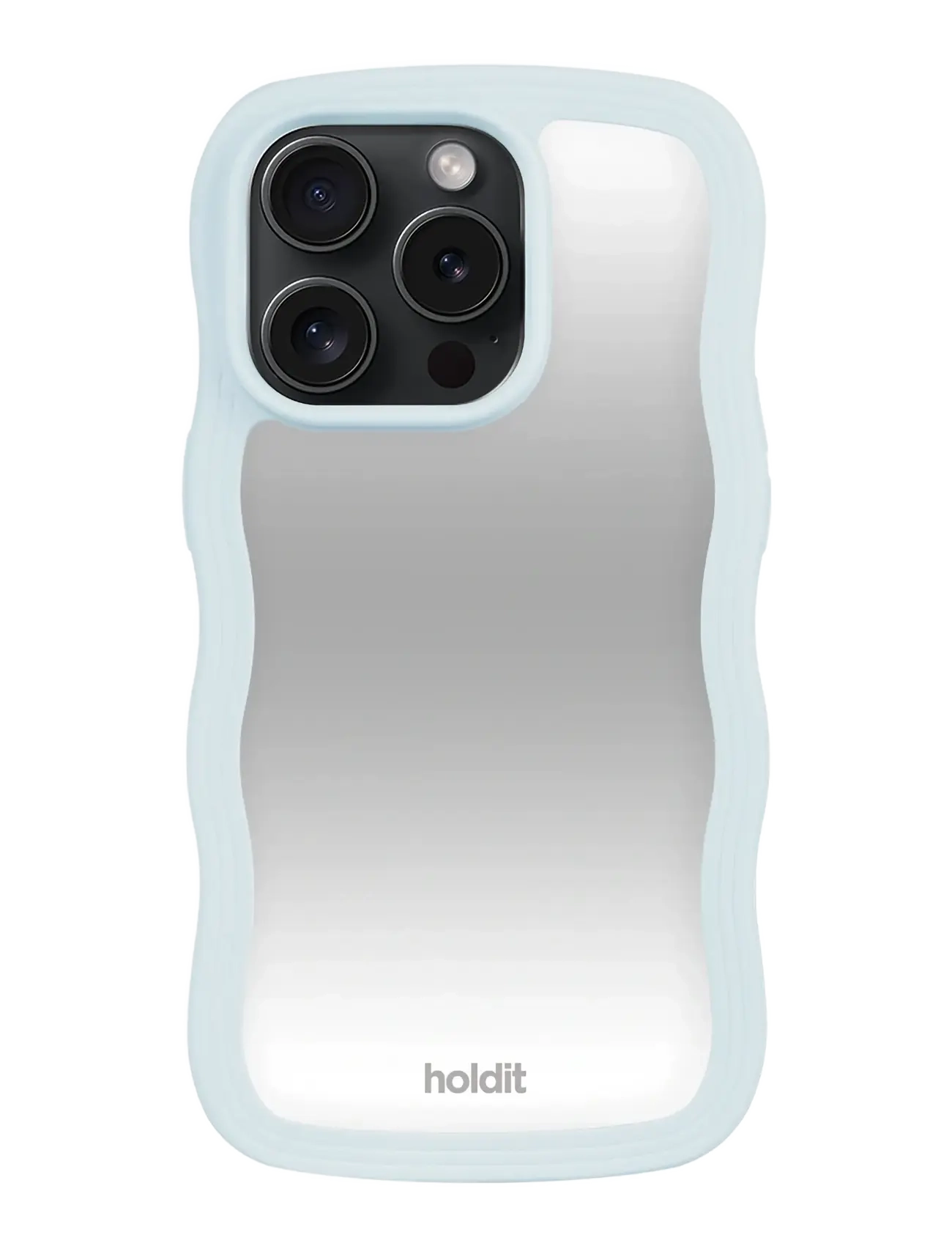 Holdit Wavy Case iPhone Mineral Blue/Mirror - Mobiltilbehør - MINERAL BLUE/MIRROR / blue