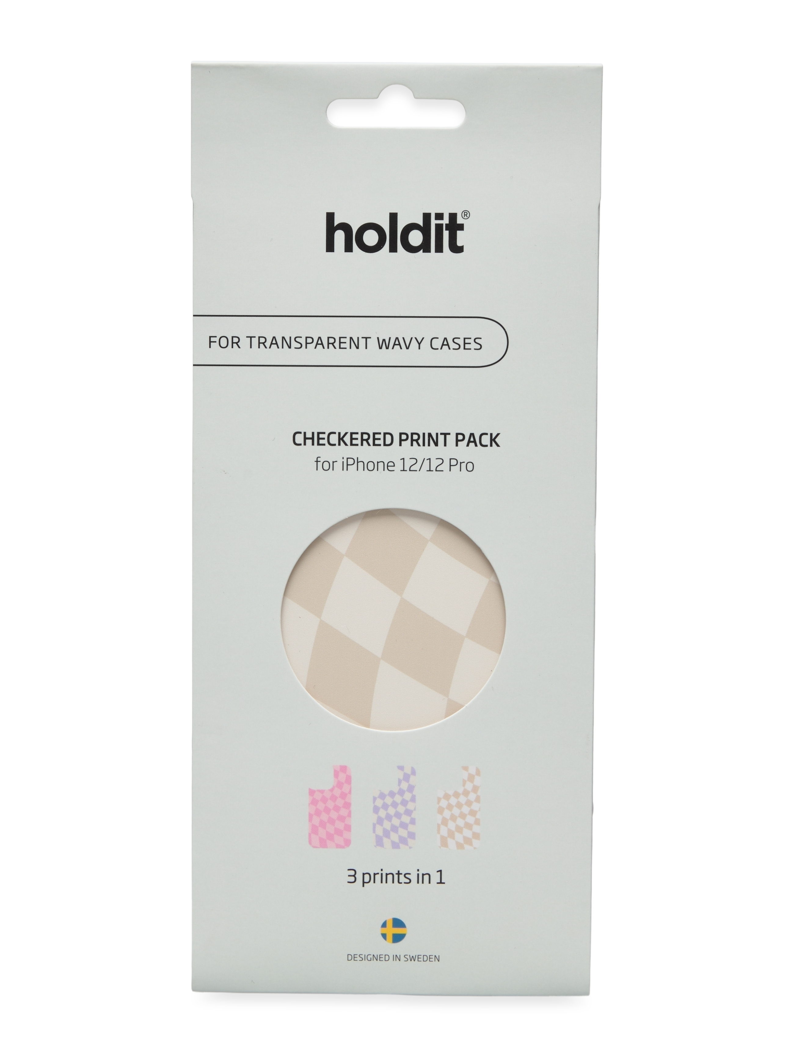 Holdit Print Pack Checkered - Mobil accessories - CHECKERED / beige