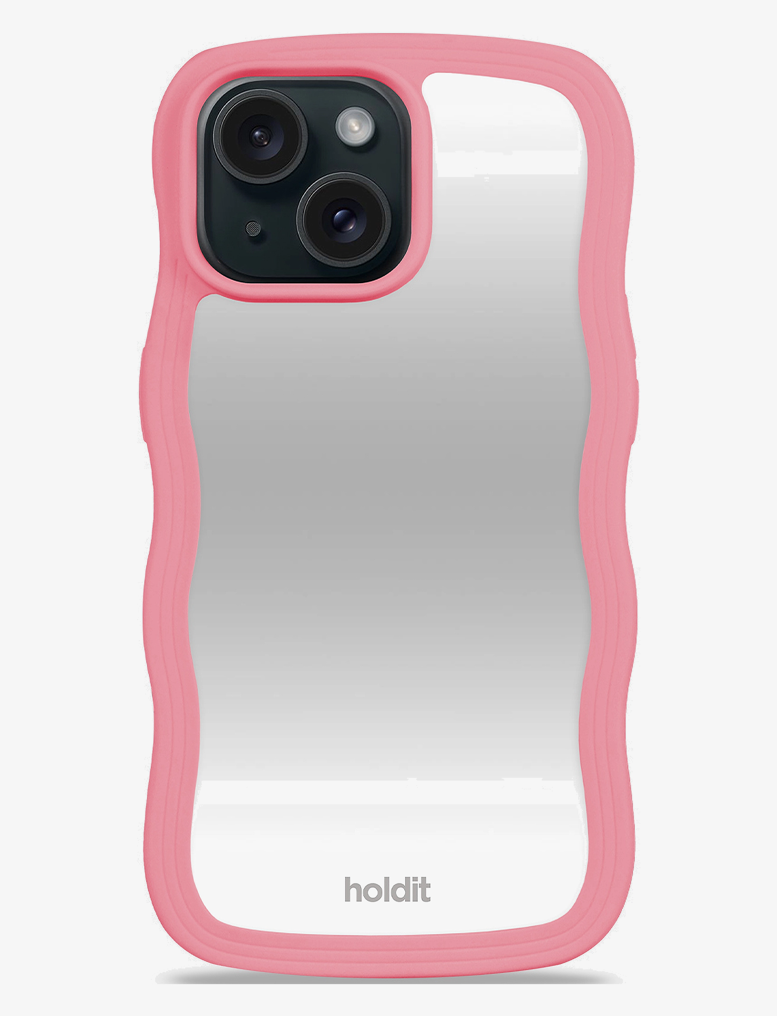 Holdit Wavy Case iPhone Rogue Pink/Mirror - Handy Accessoires - ROUGE PINK/MIRROR / pink/rose