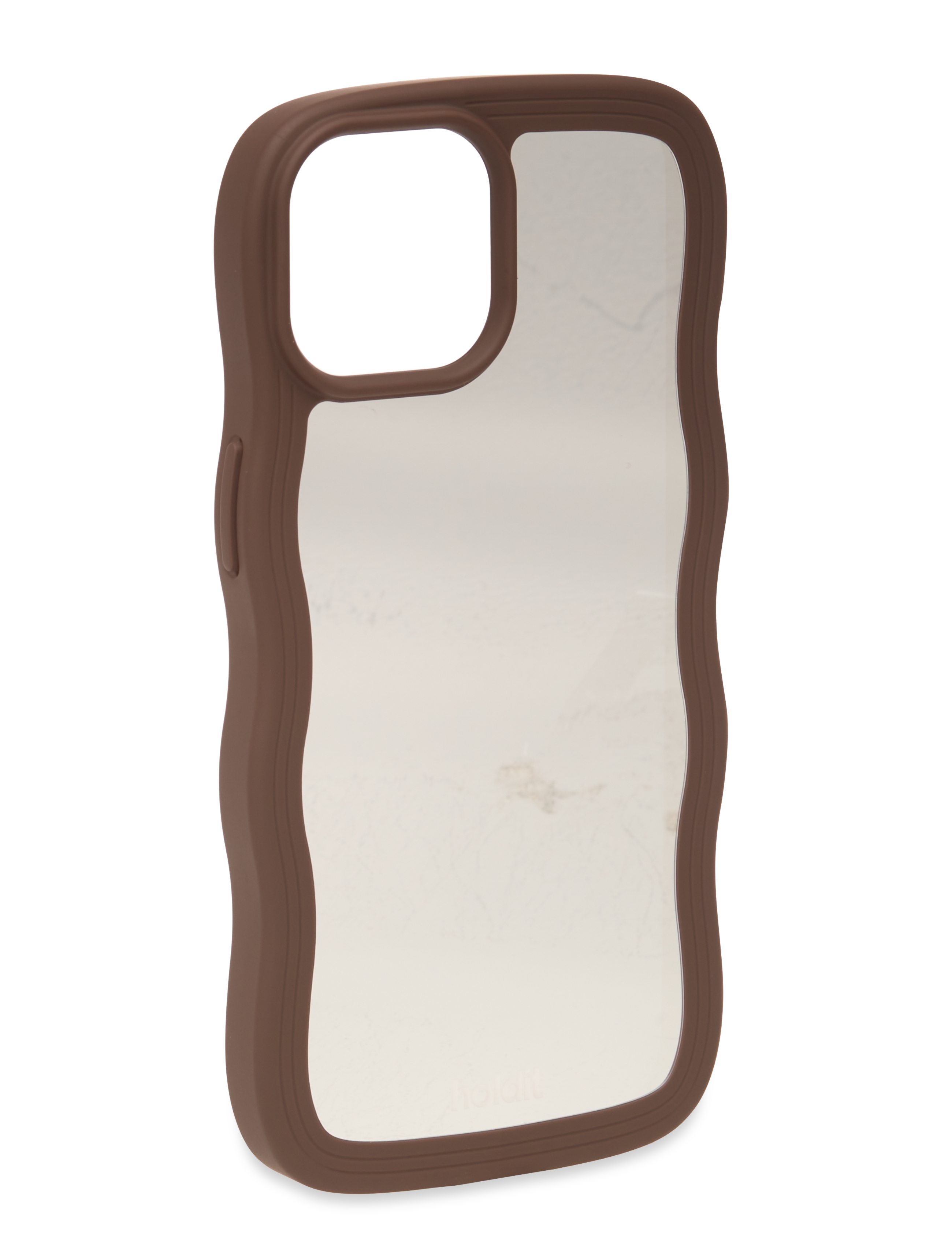 Holdit - Wavy Case iPhone Chocolate/Mirror - lowest prices - chocolate/mirror - 1