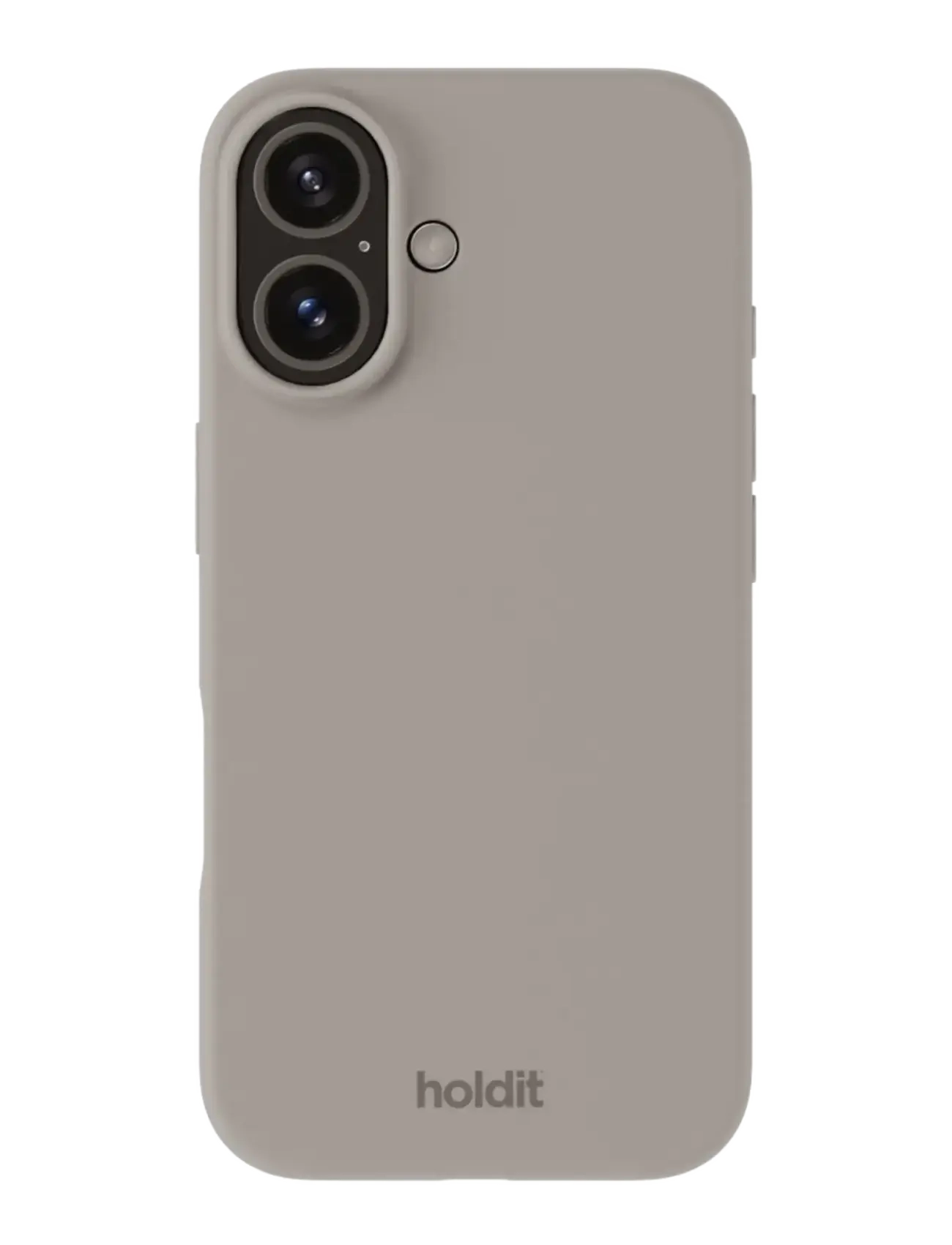 Holdit Silicone Case iPhone 16 - Põhirõivad - TAUPE / grey