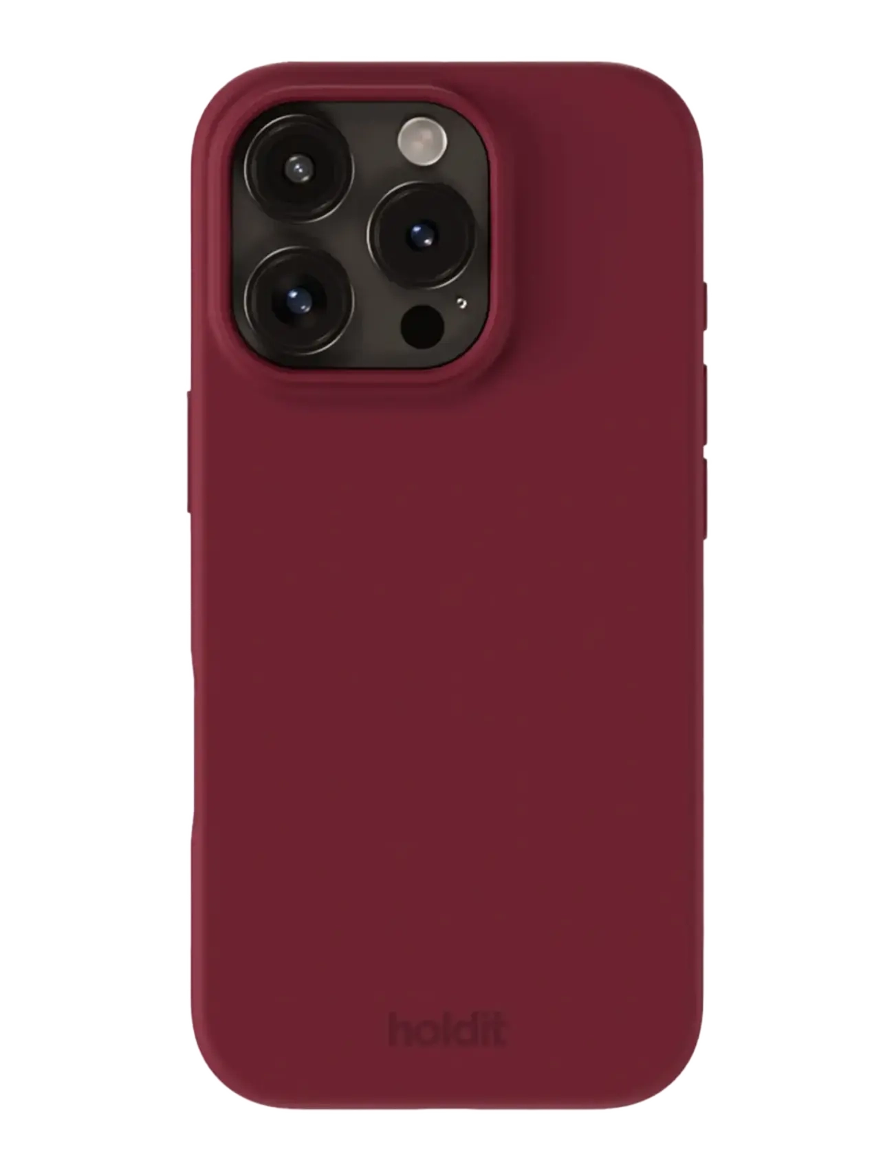 Holdit Silicone Case Red Velvet, Silikone Telefoncover, Bordeaux, Str: IPHONE 16PRO