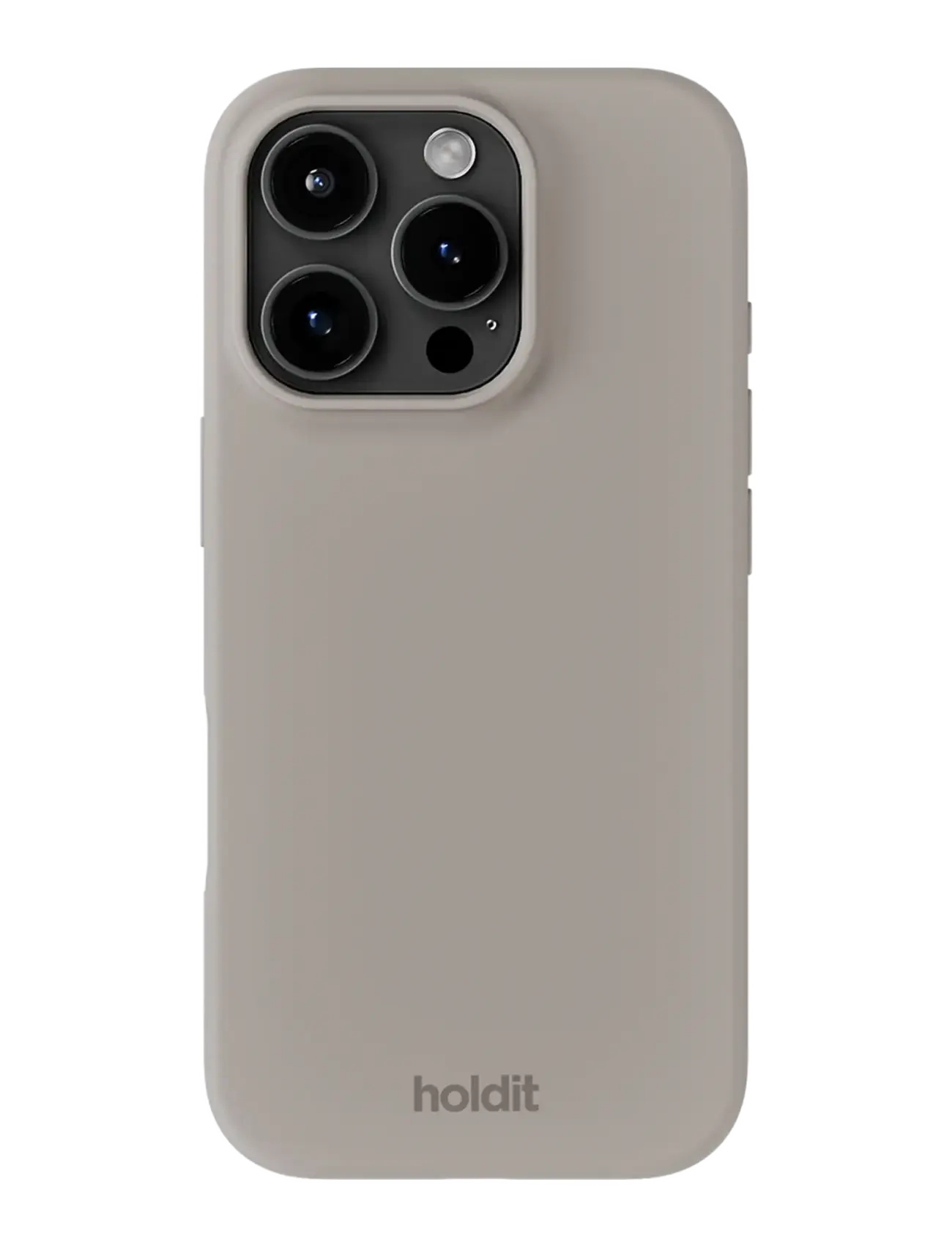Holdit Silicone Case iPhone 16 Pro Max - Põhirõivad - TAUPE / grey