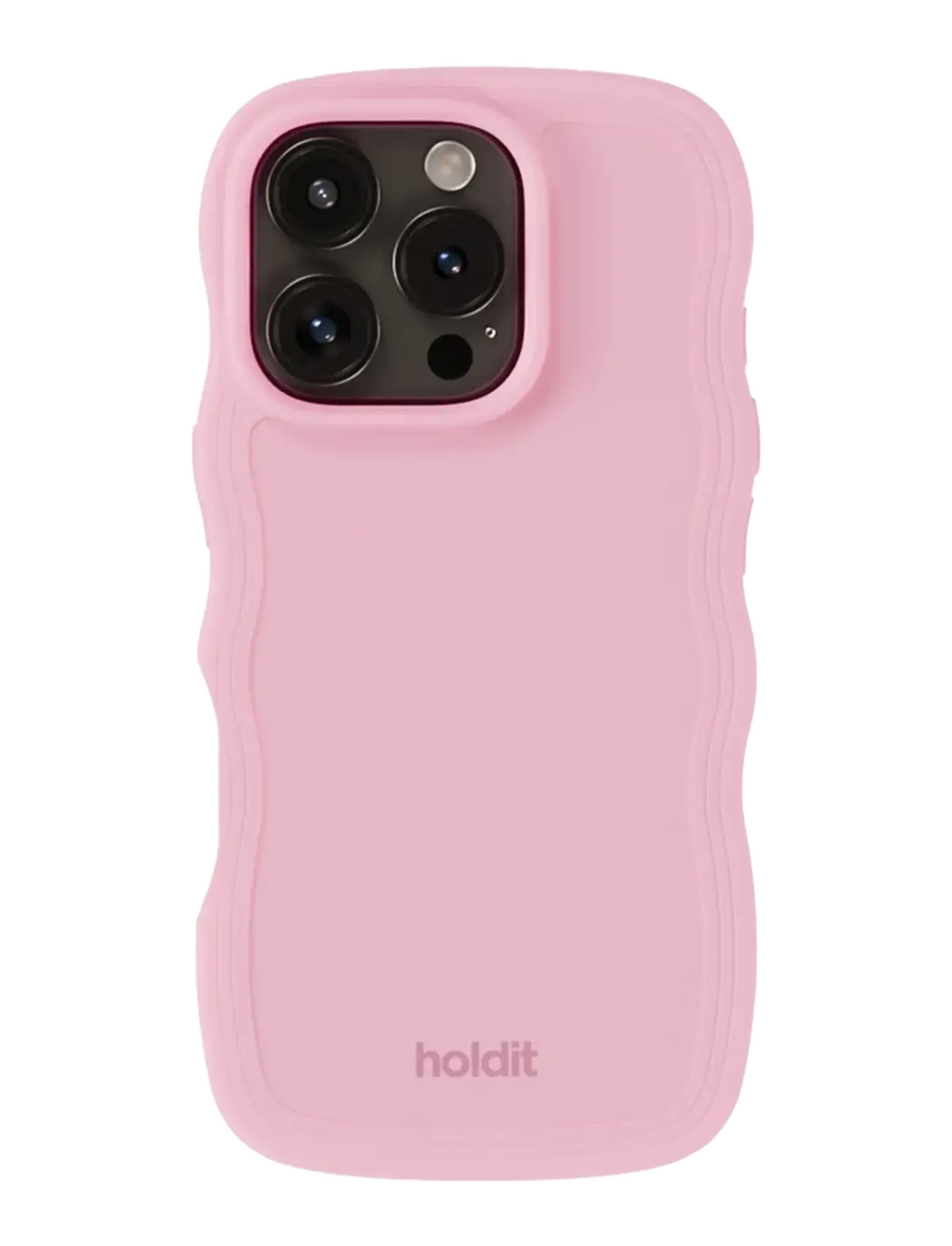 Holdit Wavy Case iPhone 16 Pro - Põhirõivad - PINK / pink/rose