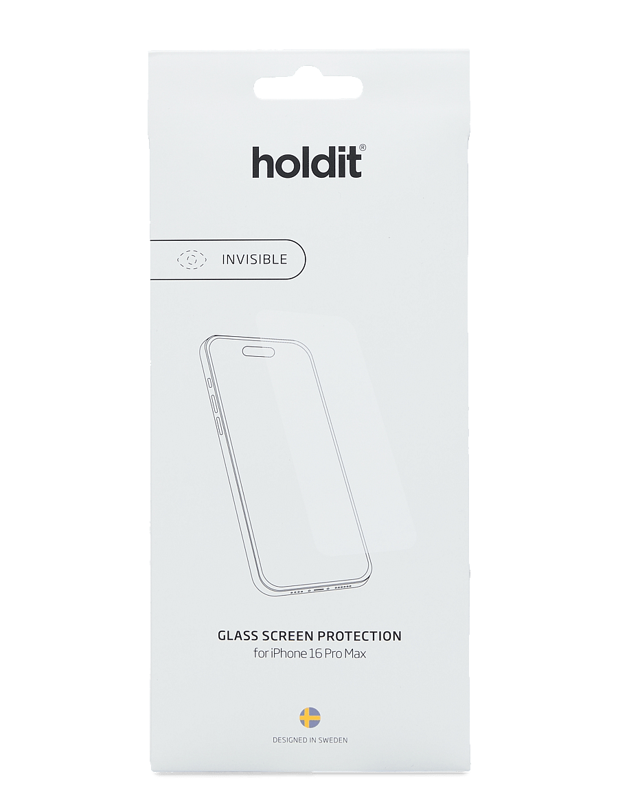 Holdit - Screen Protector Trans iPhone 16 Pro Max - skärmskydd - transparent - 0