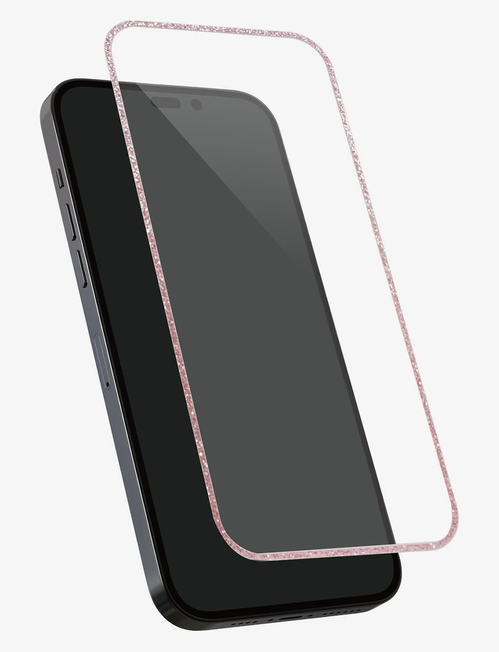 Holdit - Temp Glass Glitter Pink - skärmskydd - glitter pink - 0