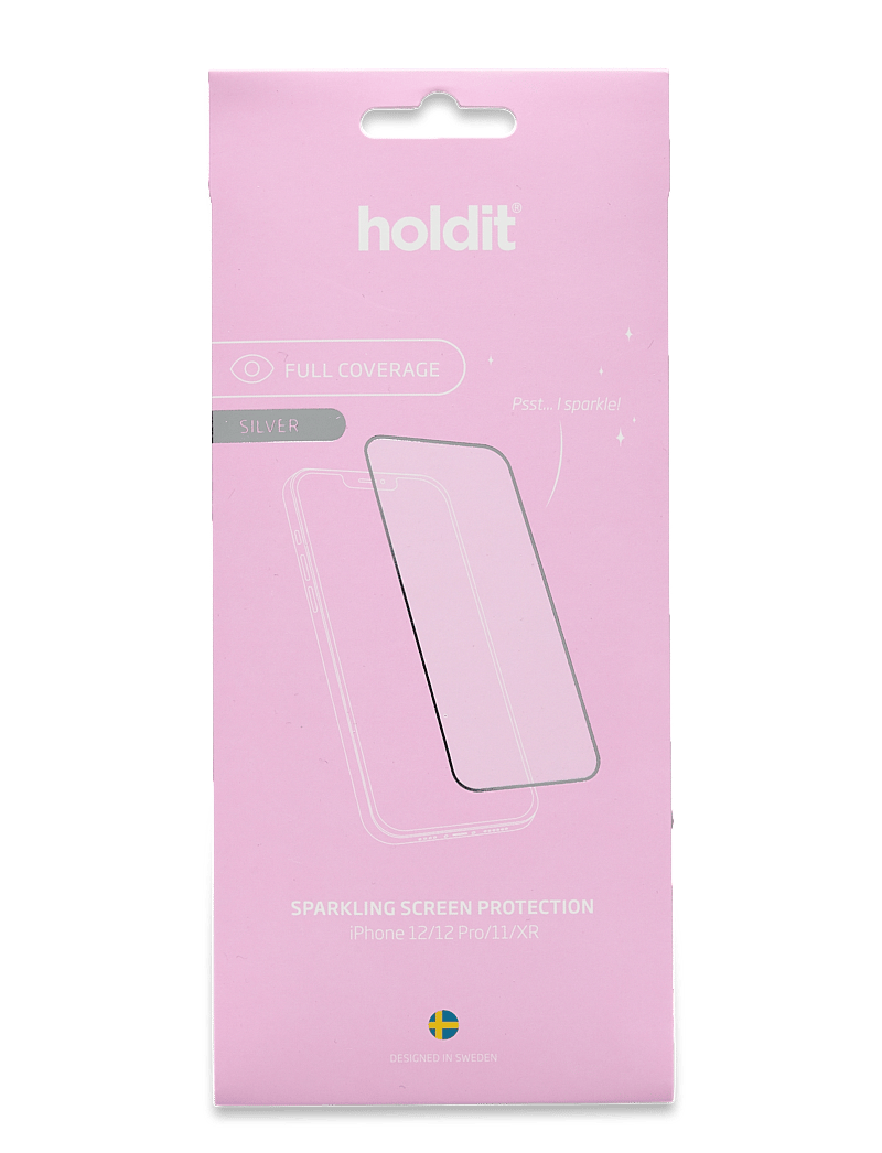 Holdit - Temp Glass Glitter Silver - ekrano apsaugos priemonės - glitter silver - 1