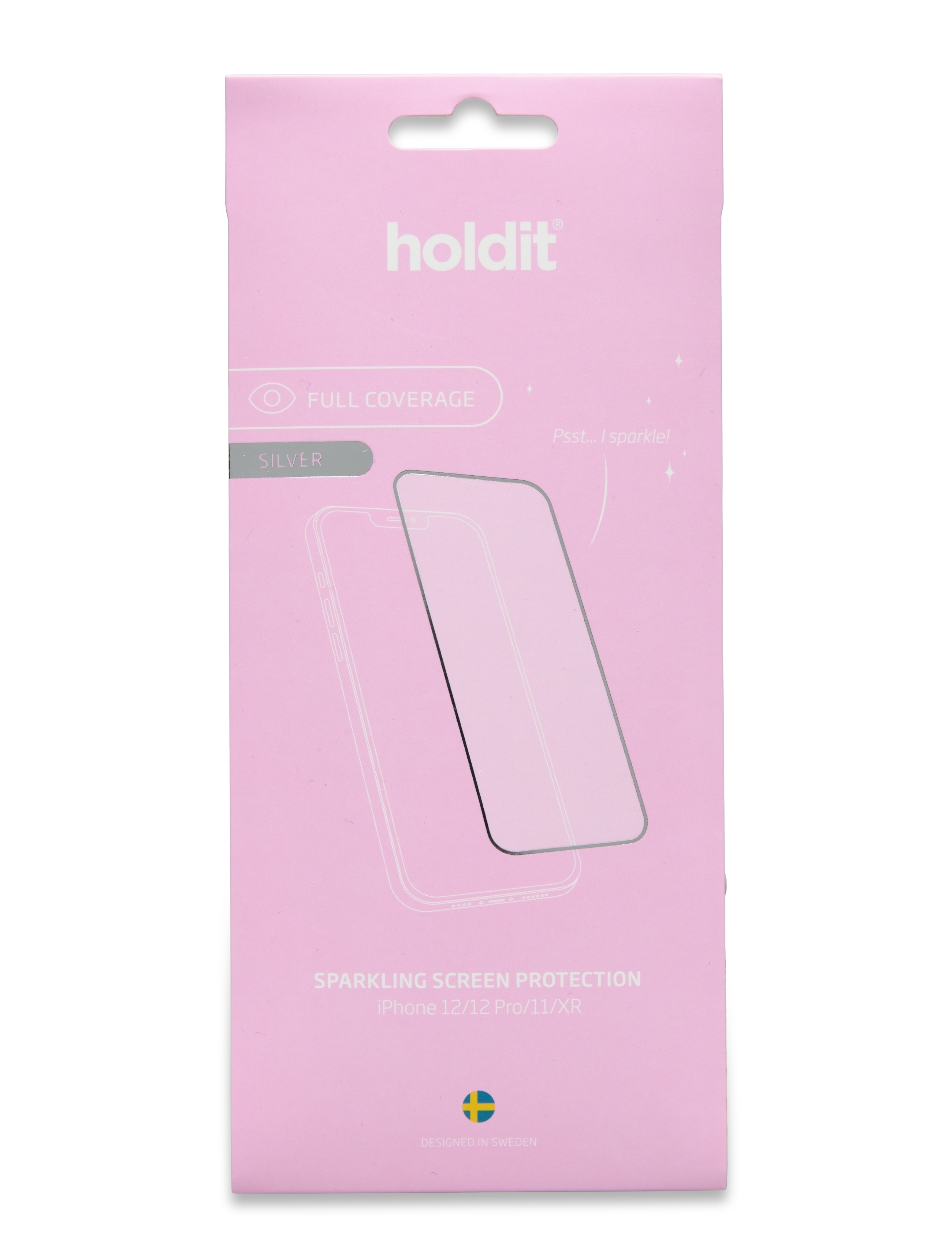Holdit - Temp Glass Glitter Silver - skärmskydd - glitter silver - 1
