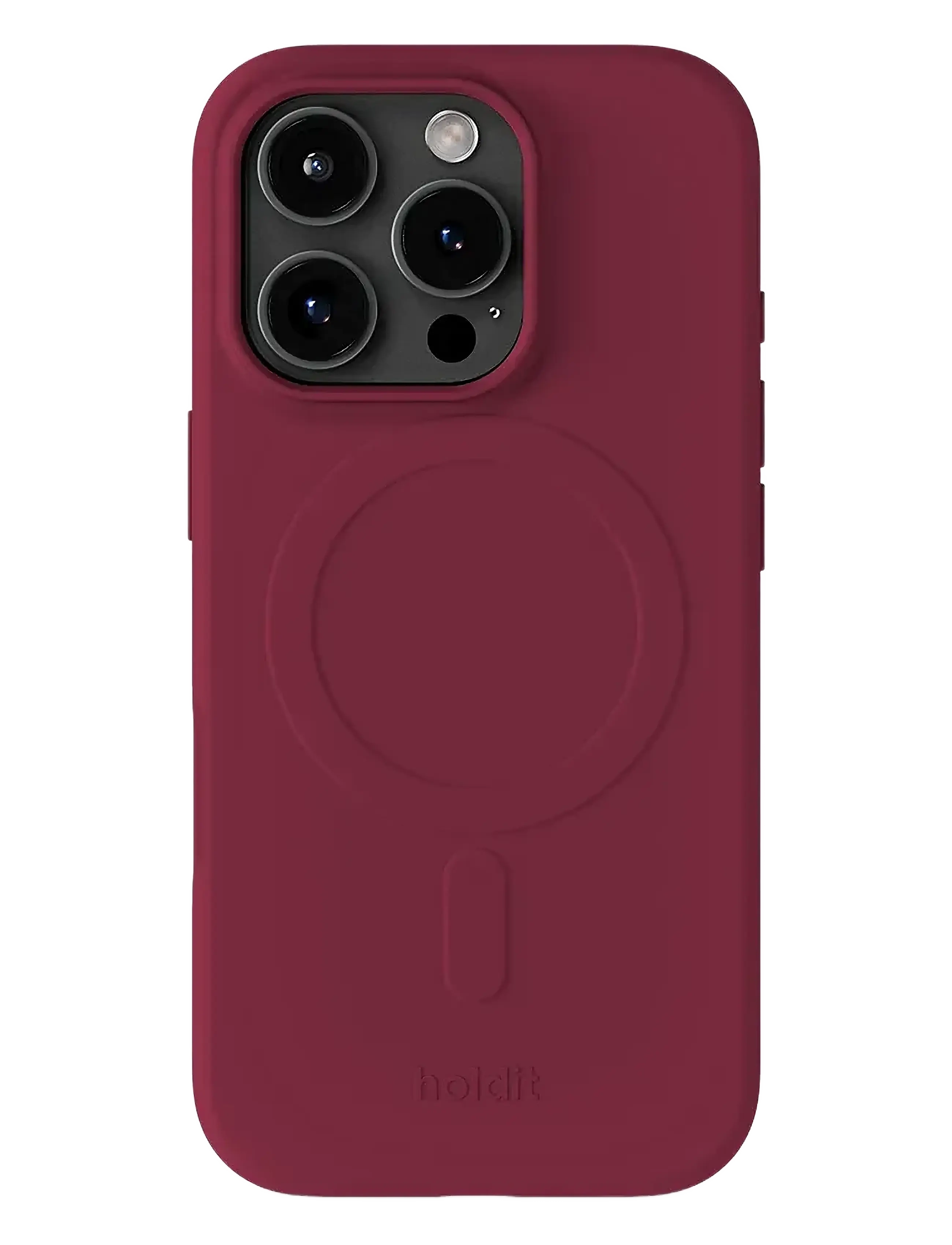 Holdit Soft Magsafe Case Red Velvet - Accessoarer - RED VELVET / red