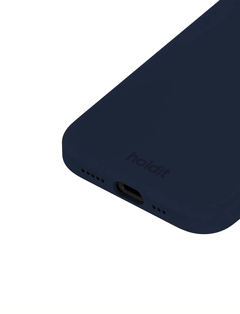 Holdit - Silicone Case iPhone 15 - mobilskal - midnight blue - 3