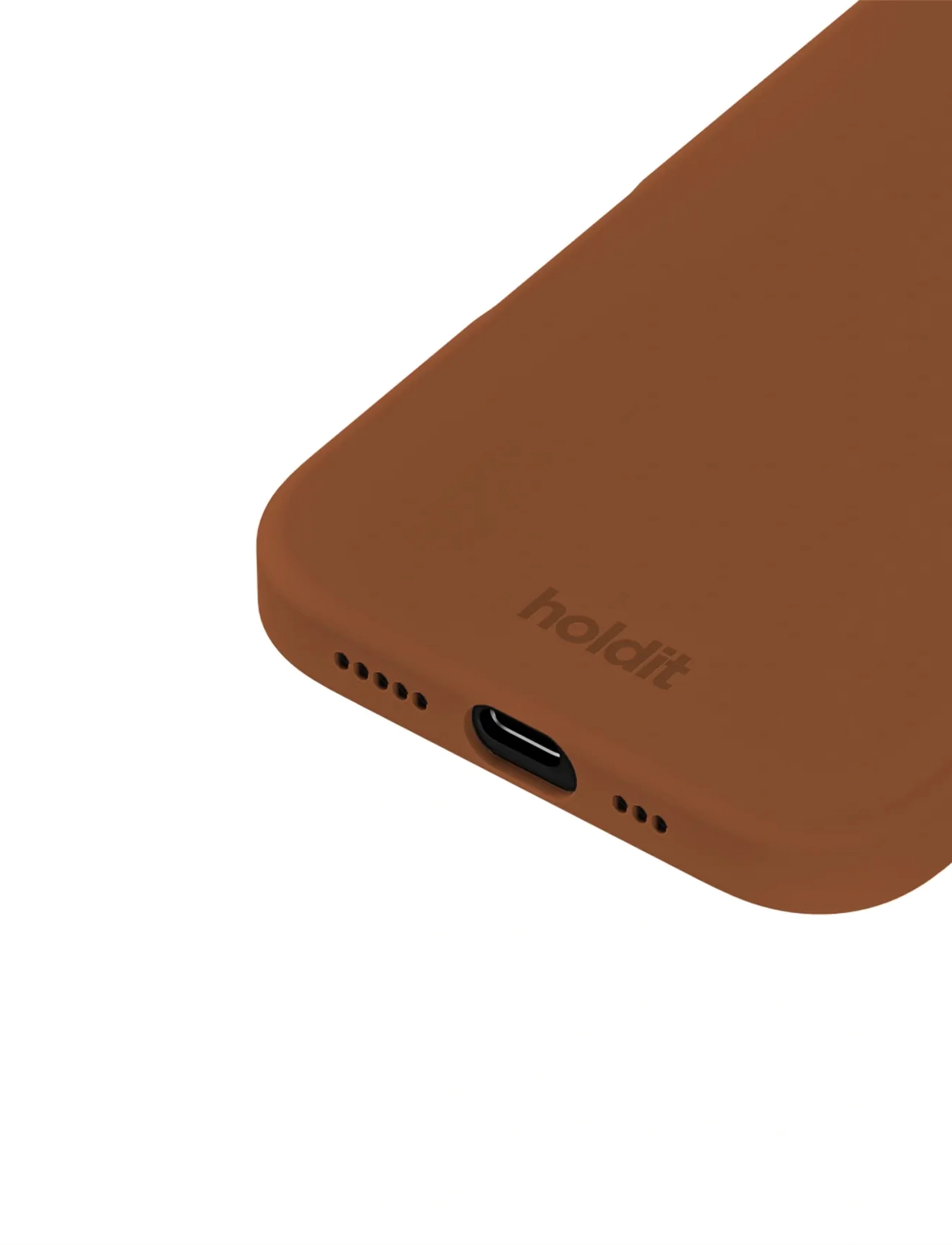 Holdit - Silicone Case iPhone 16 - sommerschnäppchen - almond brown - 3