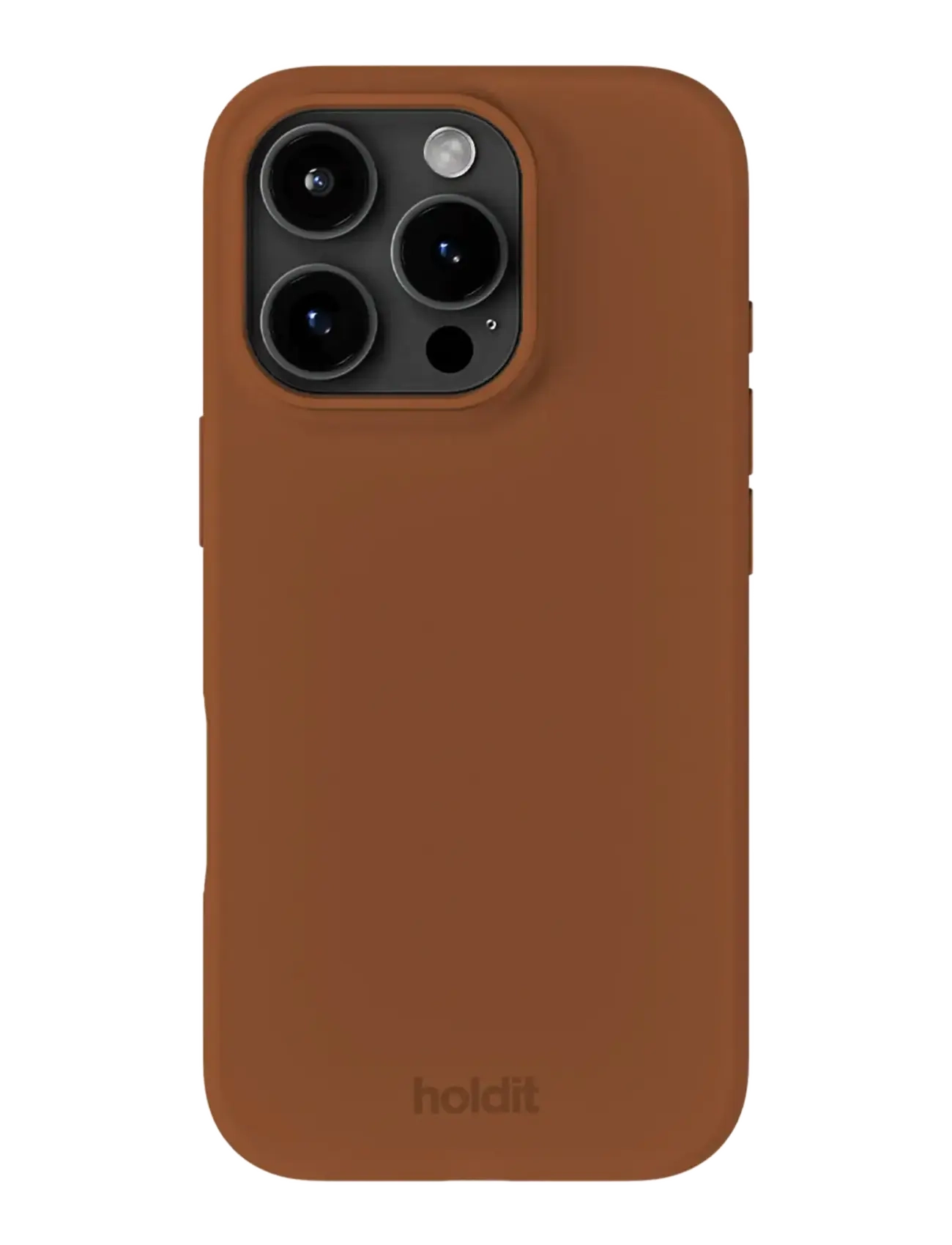 Holdit Silicone Case Iphone 16 Pro, Mænd, Silikone iPhone 16 Pro Cover, Brun, Str: IPHONE 16PRO