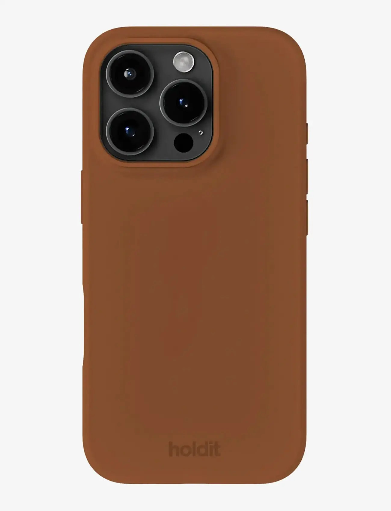 Holdit - Silicone Case iPhone 16 Pro - gode sommertilbud - almond brown - 0