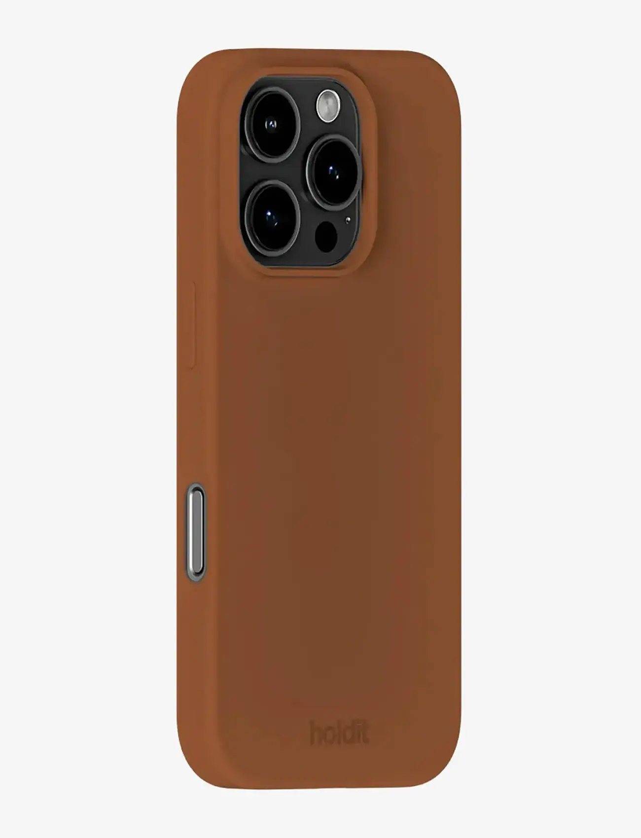 Holdit - Silicone Case iPhone 16 Pro - gode sommertilbud - almond brown - 1