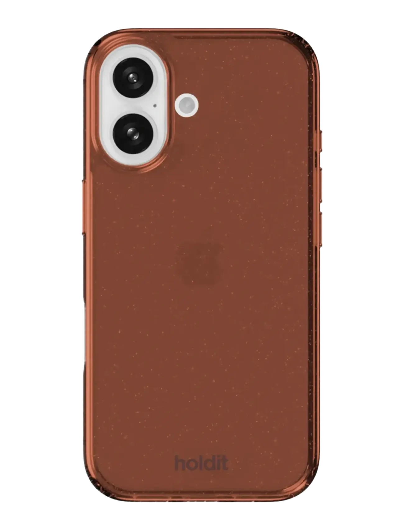 Holdit Glitter Case iPhone 16 - Telefon accessories - AMBER / brown