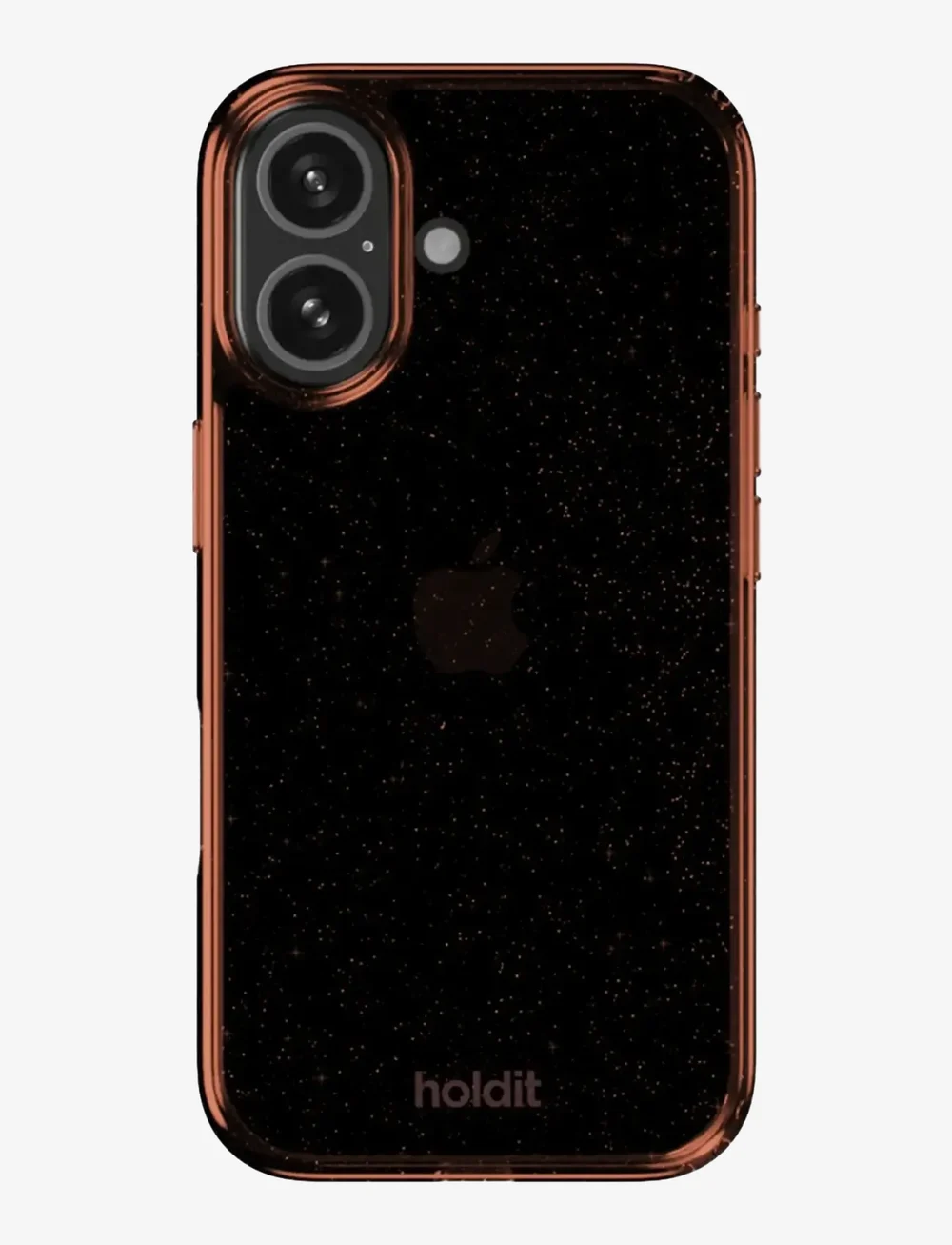 Holdit - Glitter Case iPhone 16 - handycover - amber - 1
