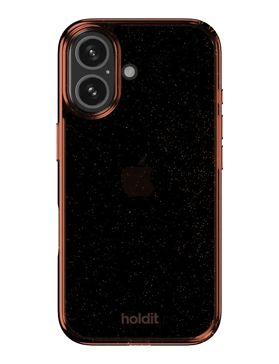 Holdit - Glitter Case iPhone 16 - handycover - amber - 1