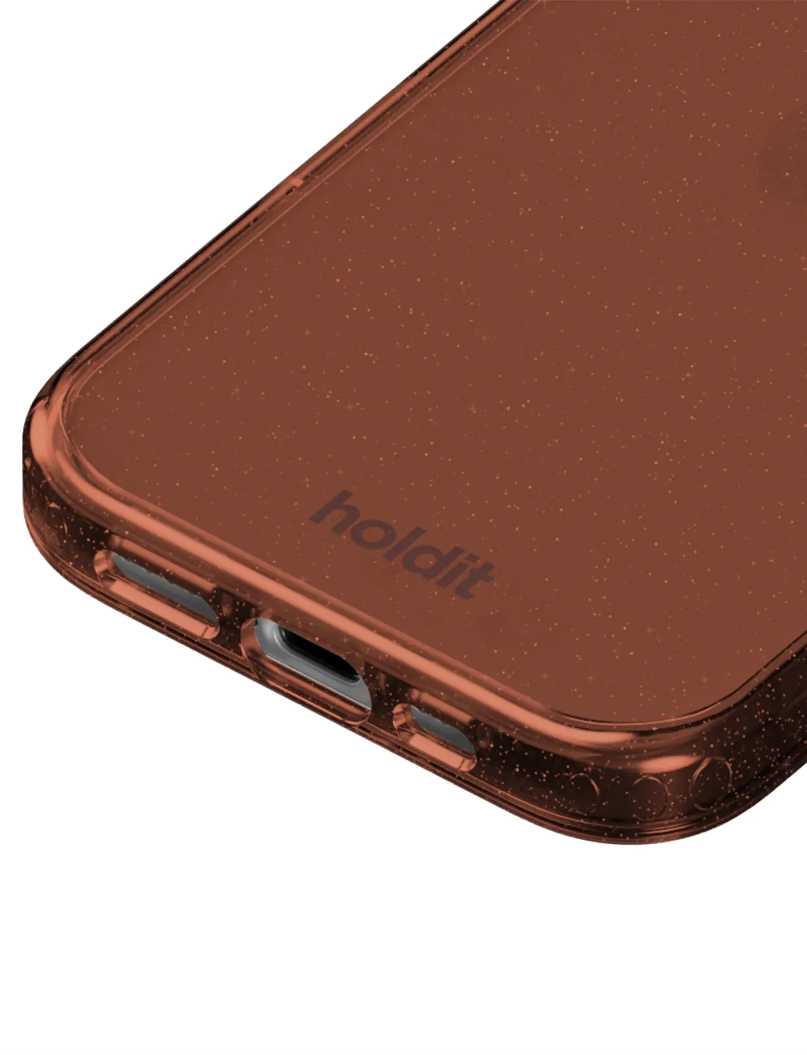 Holdit - Glitter Case iPhone 16 - sommerschnäppchen - amber - 3