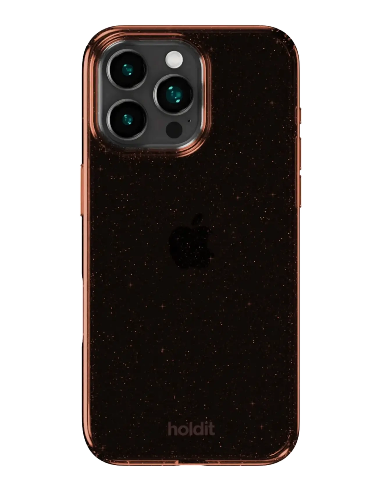 Holdit - Glitter Case iPhone 16 Pro - gode sommertilbud - amber - 1