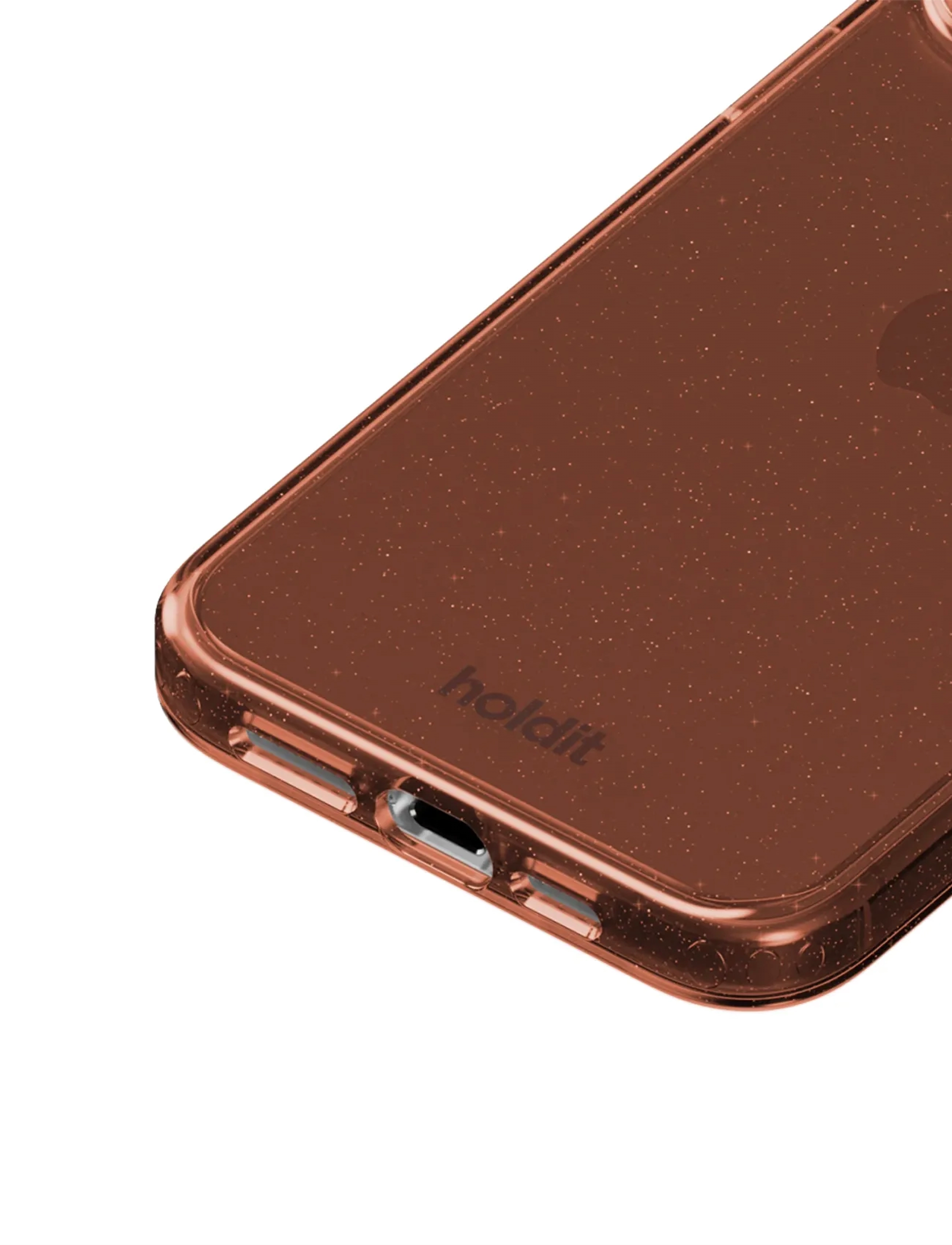 Holdit - Glitter Case iPhone 16 Pro - gode sommertilbud - amber - 3