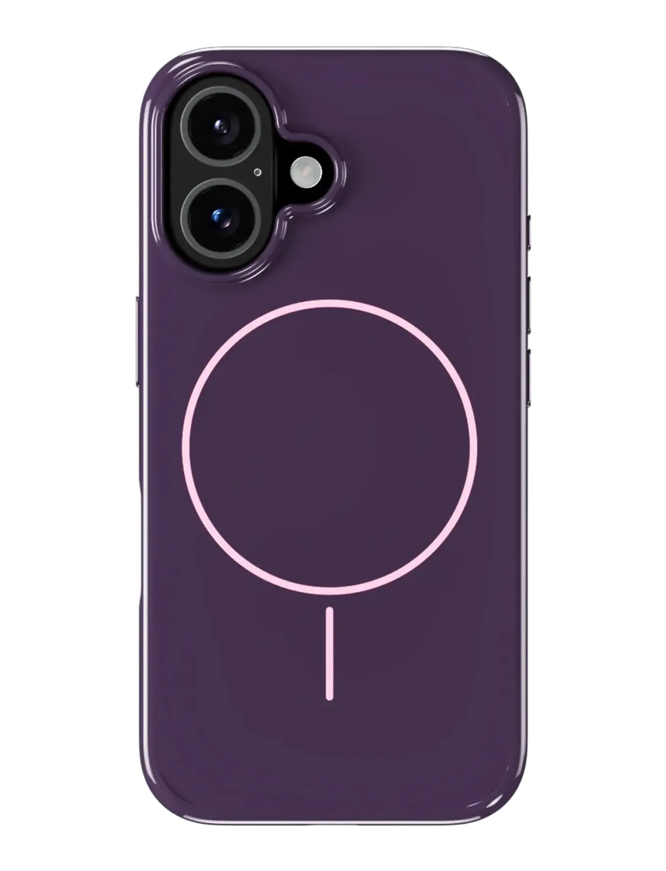 Holdit Mono Case Magsafe iPhone 16 Pro Max - Telefon accessories - DEEP PLUM/PINK / purple
