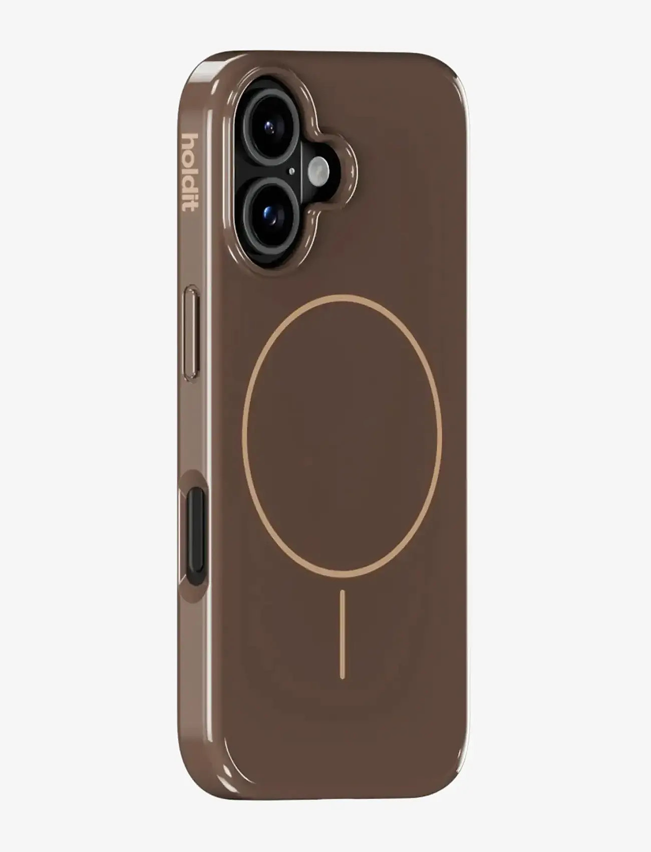 Holdit - Mono Case Magsafe iPhone 16 - mobilskal - chocolate/beige - 1
