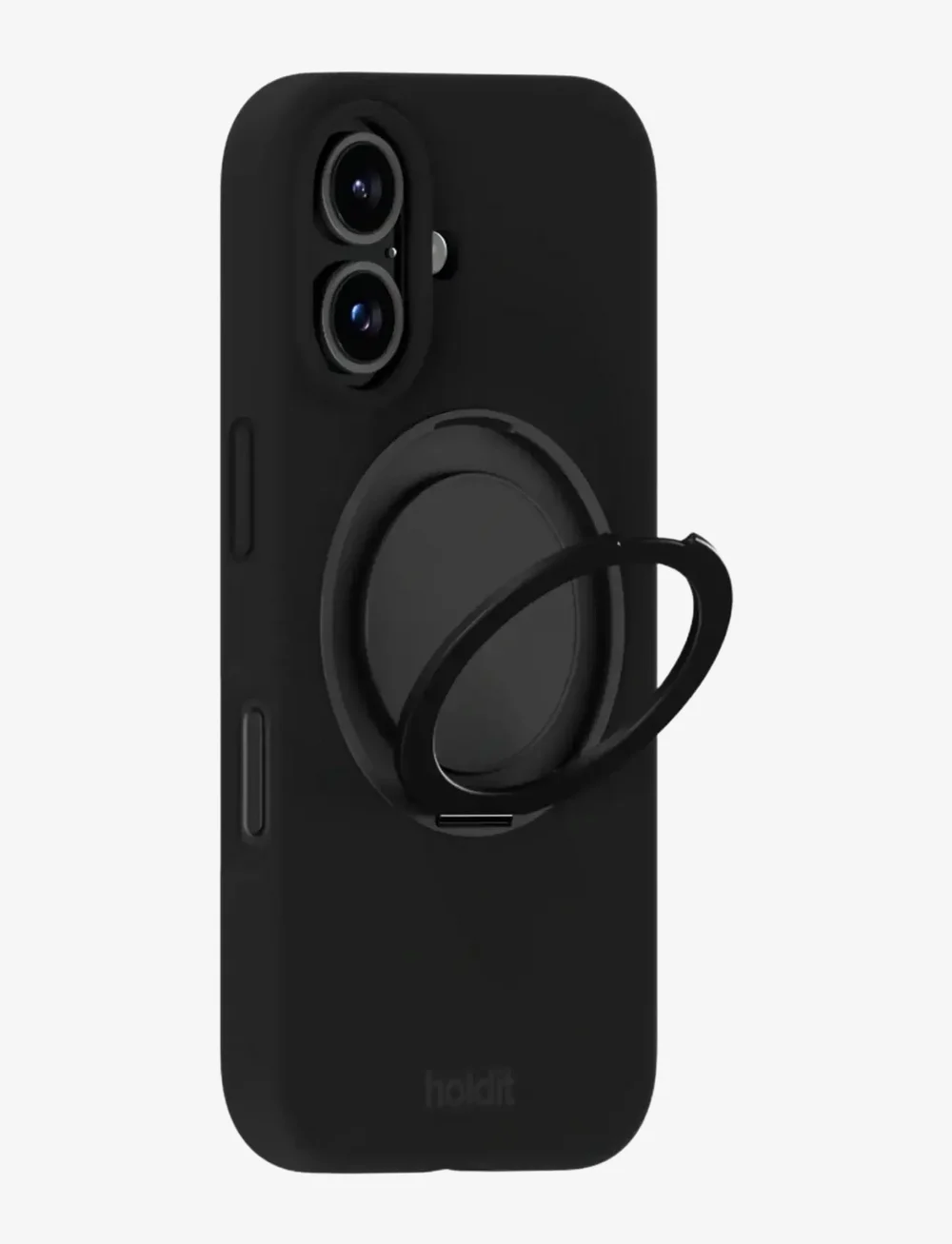 Holdit - Silicone Stand Case iPhone 16 - handycover - black - 1