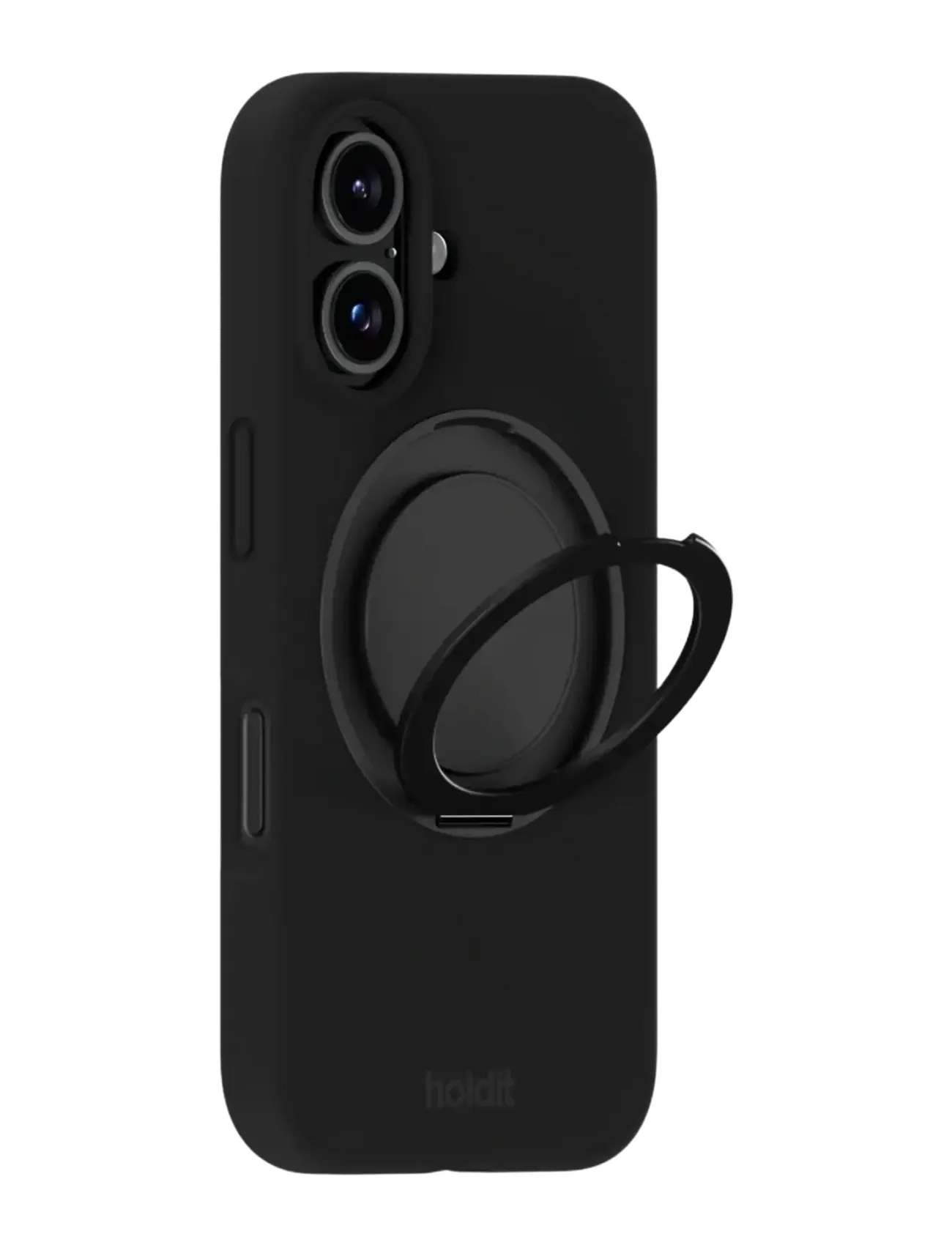 Holdit - Silicone Stand Case iPhone 16 - mobilskal - black - 1