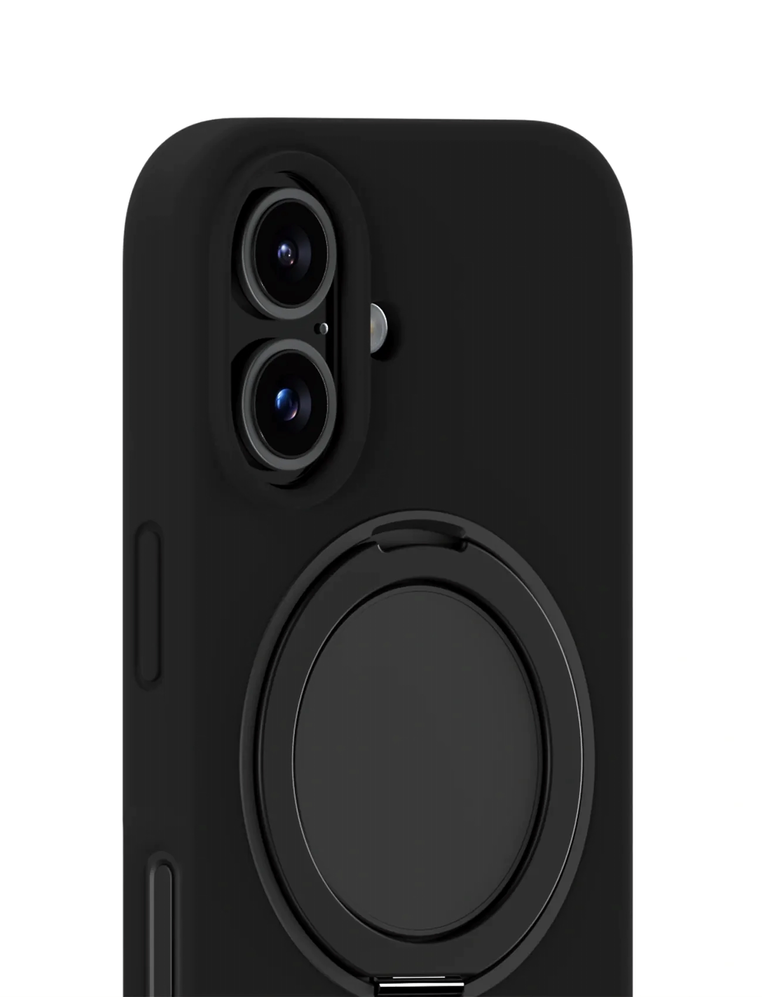 Holdit - Silicone Stand Case iPhone 16 - mobilskal - black - 2