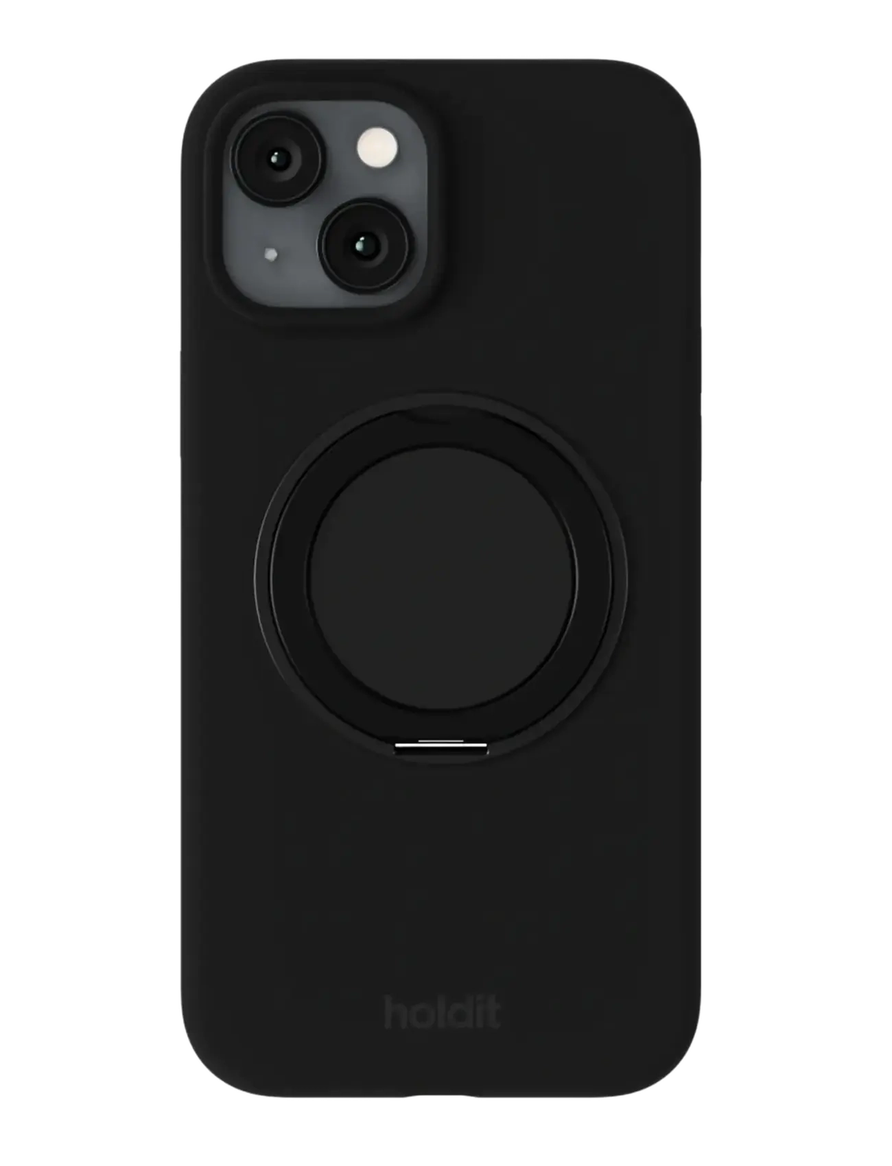 Holdit Silicone Stand Case iPhone 16 - Mobil accessories - BLACK / black