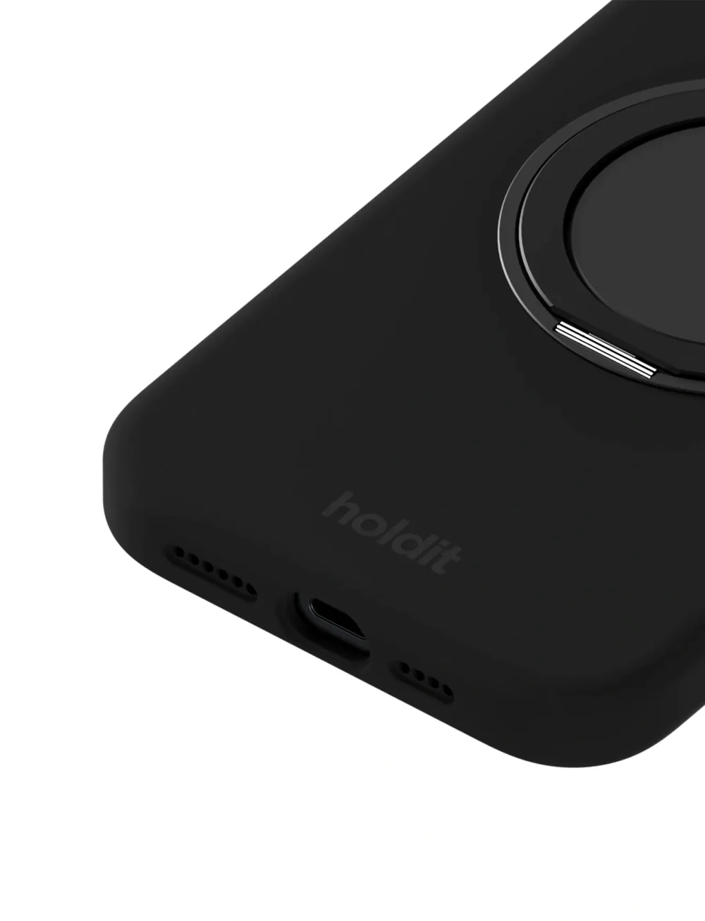 Holdit - Silicone Stand Case iPhone 16e/15 - handycover - black - 2
