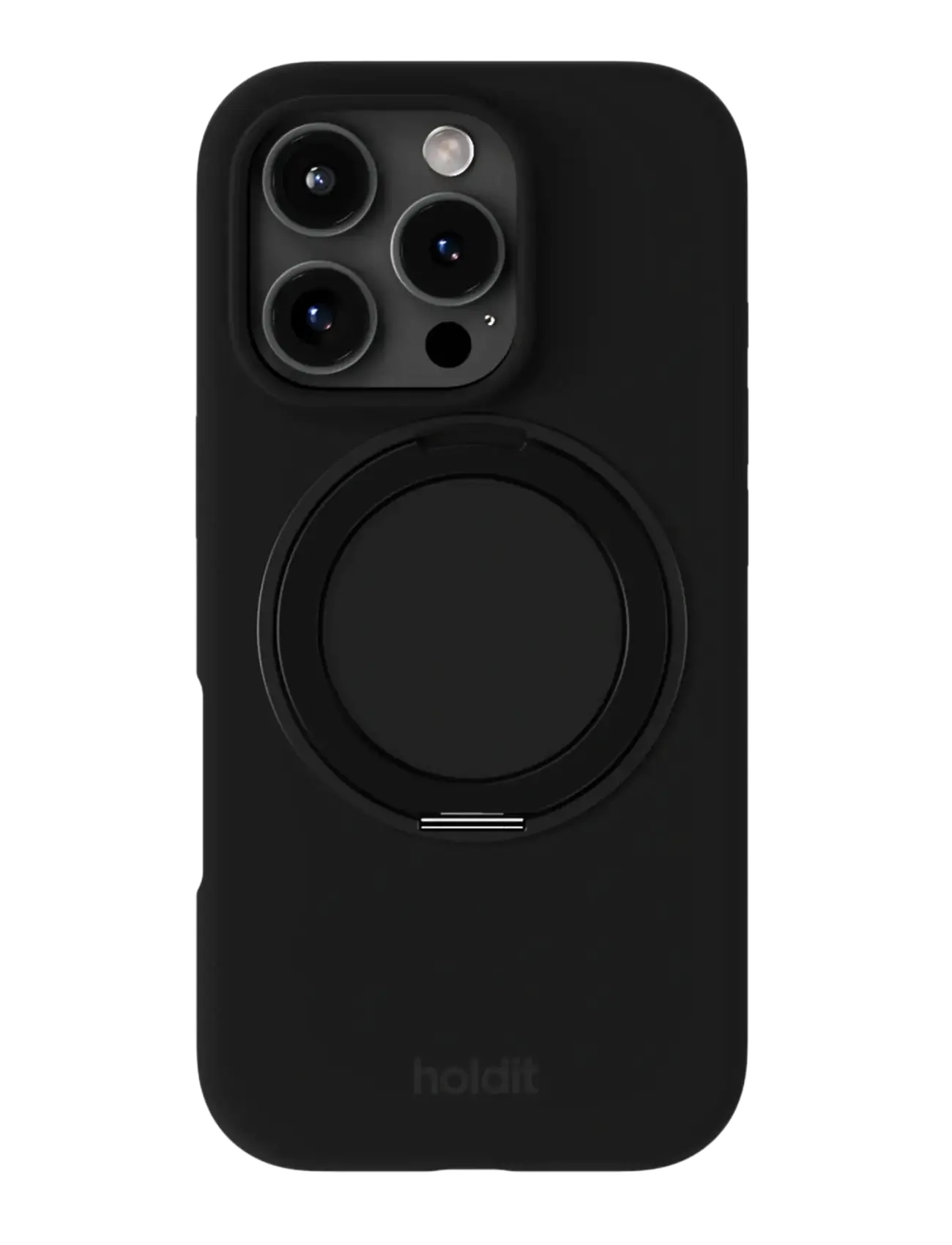 Holdit Silicone Stand Case iPhone 16 - Accessories - BLACK / black