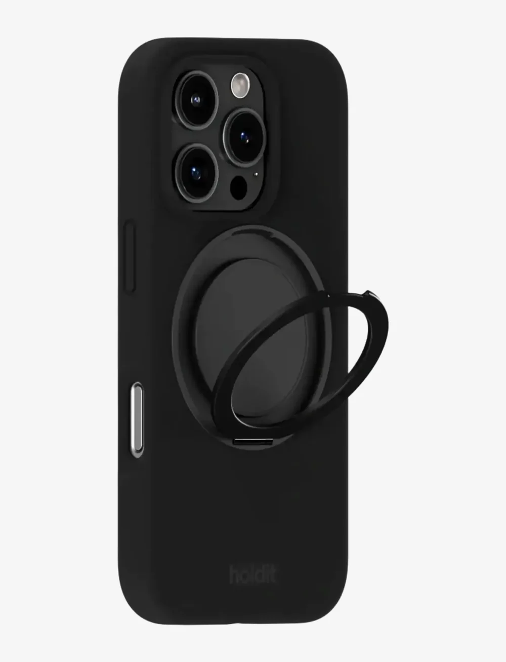 Holdit - Silicone Stand Case iPhone 16 Pro - handycover - black - 1