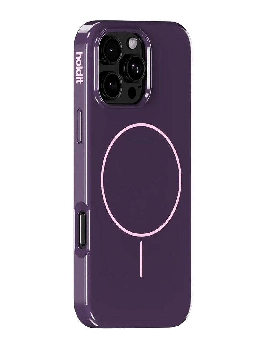 Holdit - Mono Case Magsafe iPhone 16 Pro Max - mobilskal - deep plum/pink - 1