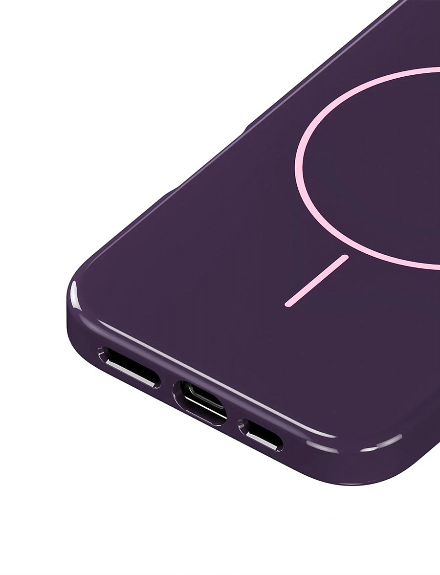 Holdit - Mono Case Magsafe iPhone 16 Pro Max - mobilskal - deep plum/pink - 3