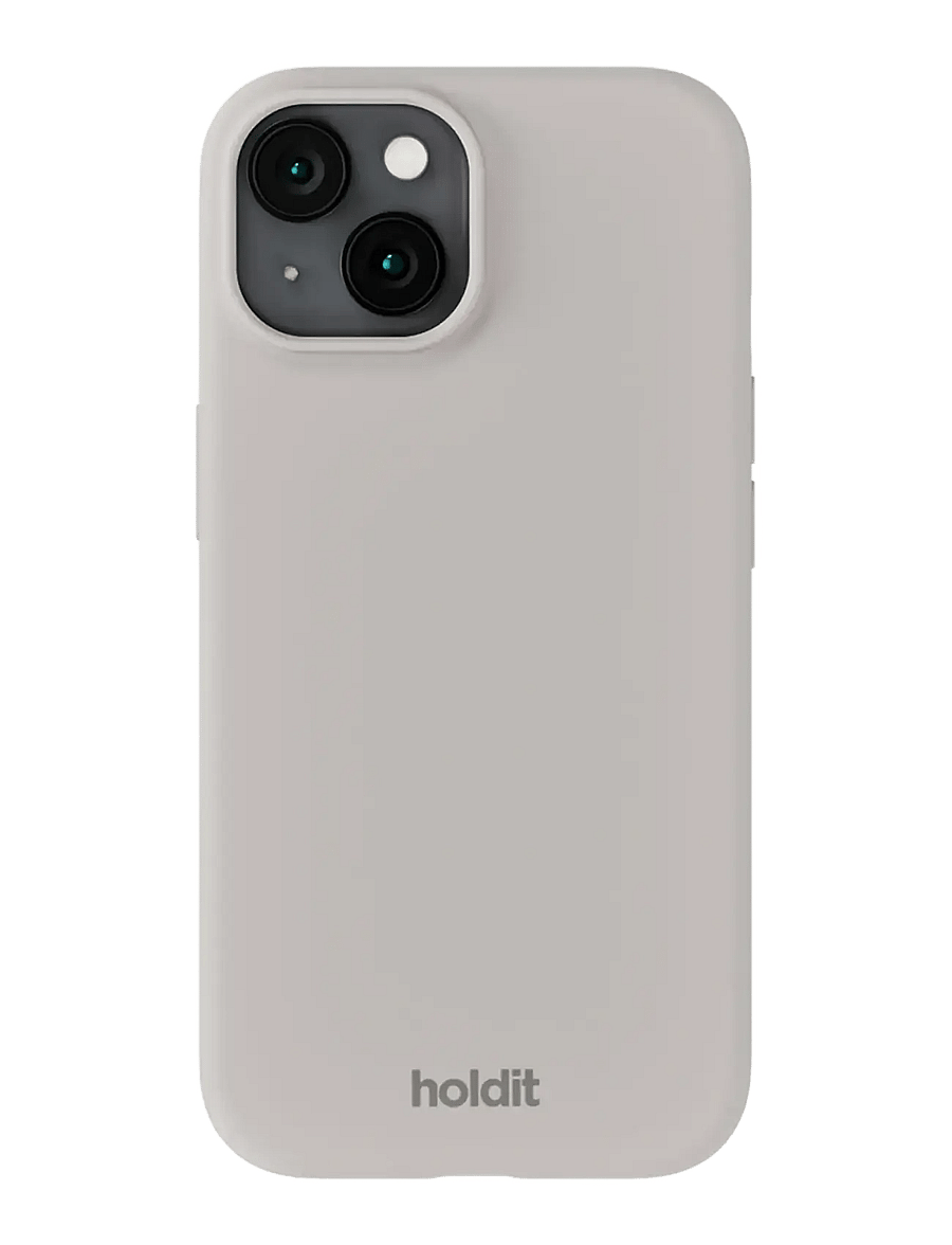 Holdit - Silicone Case iPhone 15 - mobiele telefoon hoesjes - wool gray - 0