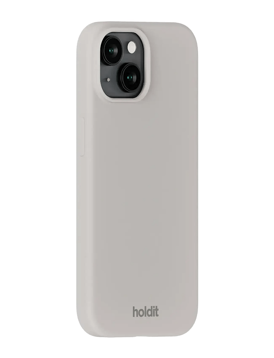 Holdit - Silicone Case iPhone 15 - mobiele telefoon hoesjes - wool gray - 2