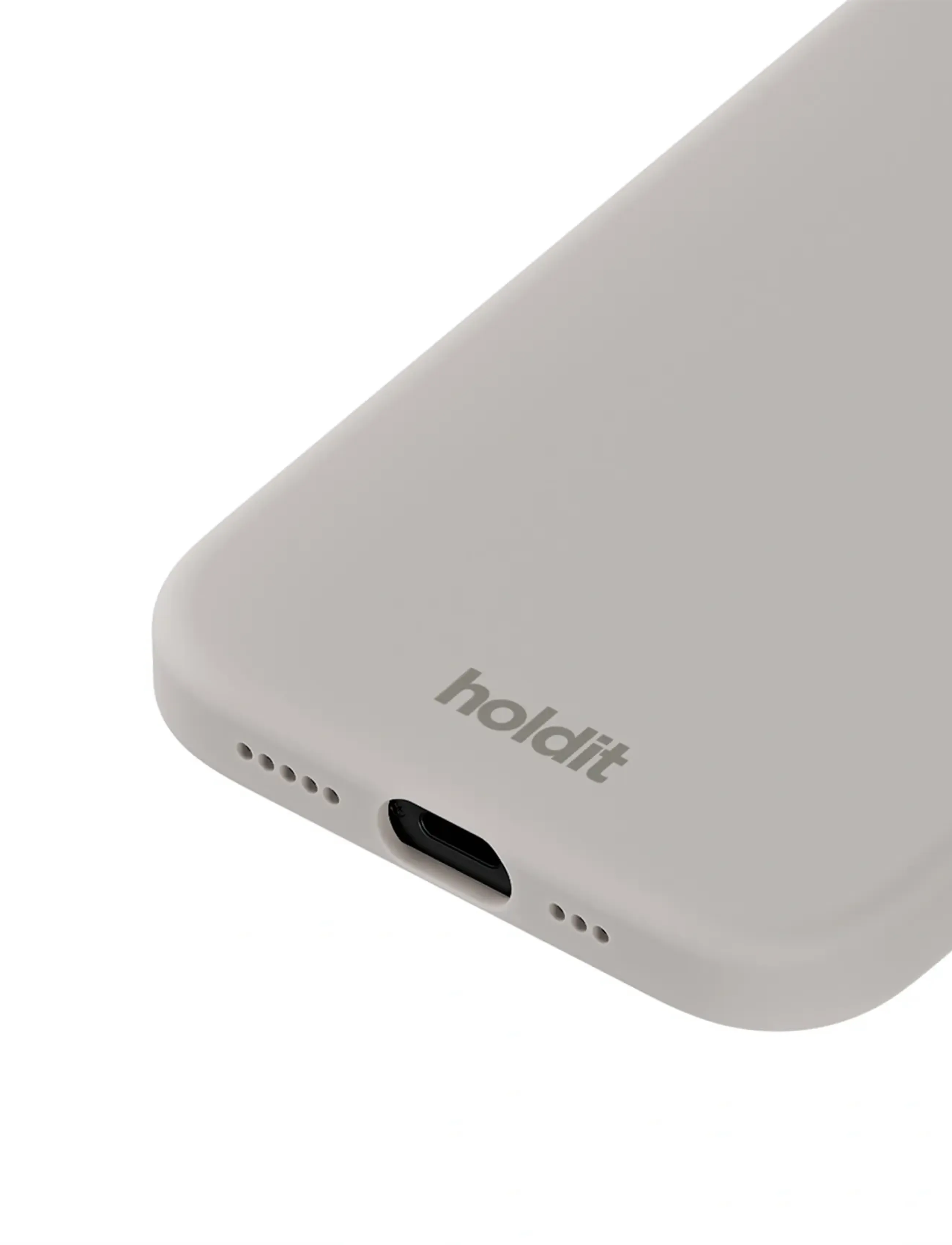 Holdit - Silicone Case iPhone 15 - mobiele telefoon hoesjes - wool gray - 3
