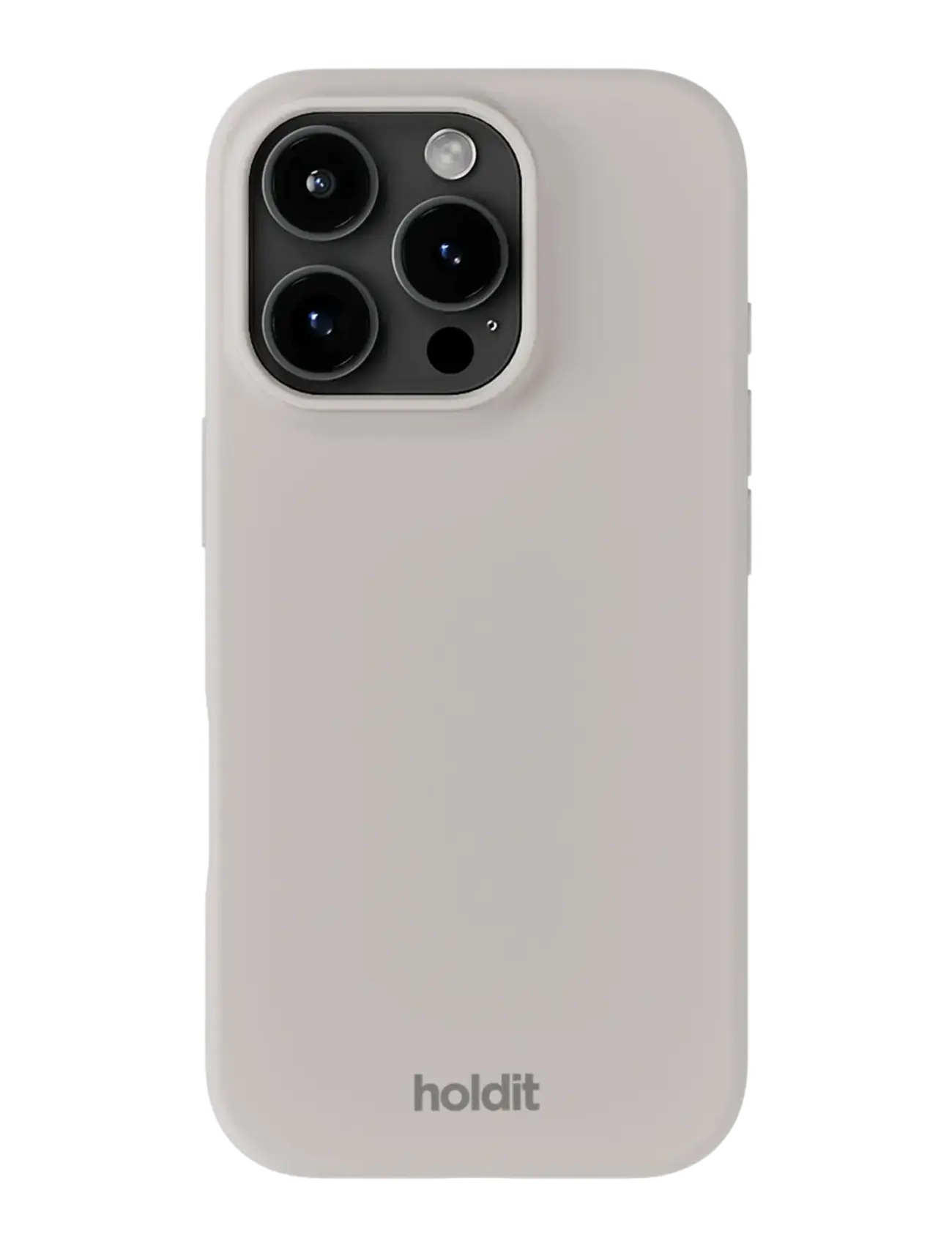 Holdit Silicone Case Iphone 16 Pro, Kvinder, iPhone 16 Pro Silikone Cover, Grå, Str: IPHONE 16PRO