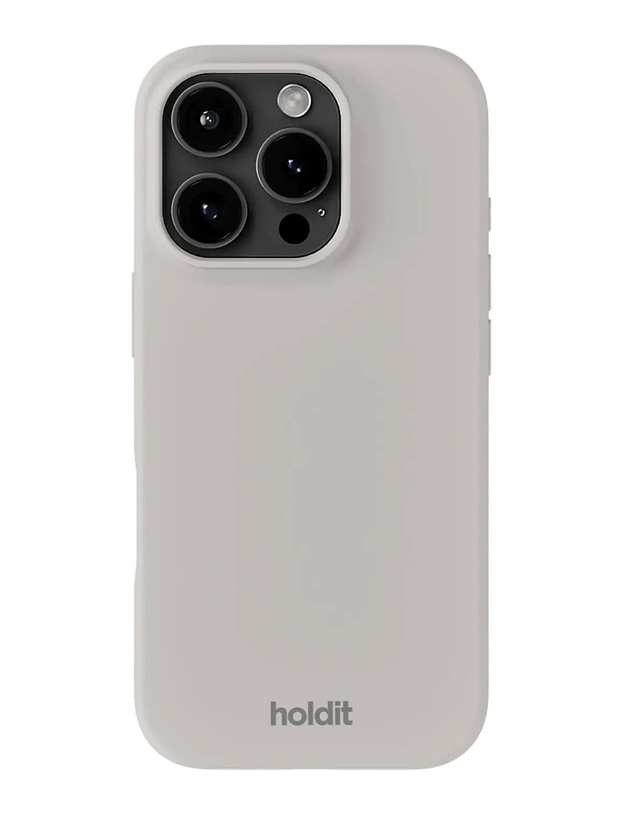 Holdit - Silicone Case iPhone 16 Pro - mobiele telefoon hoesjes - wool gray - 0