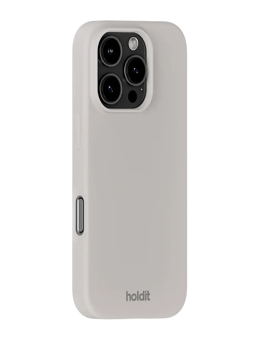 Holdit - Silicone Case iPhone 16 Pro - mobiele telefoon hoesjes - wool gray - 1